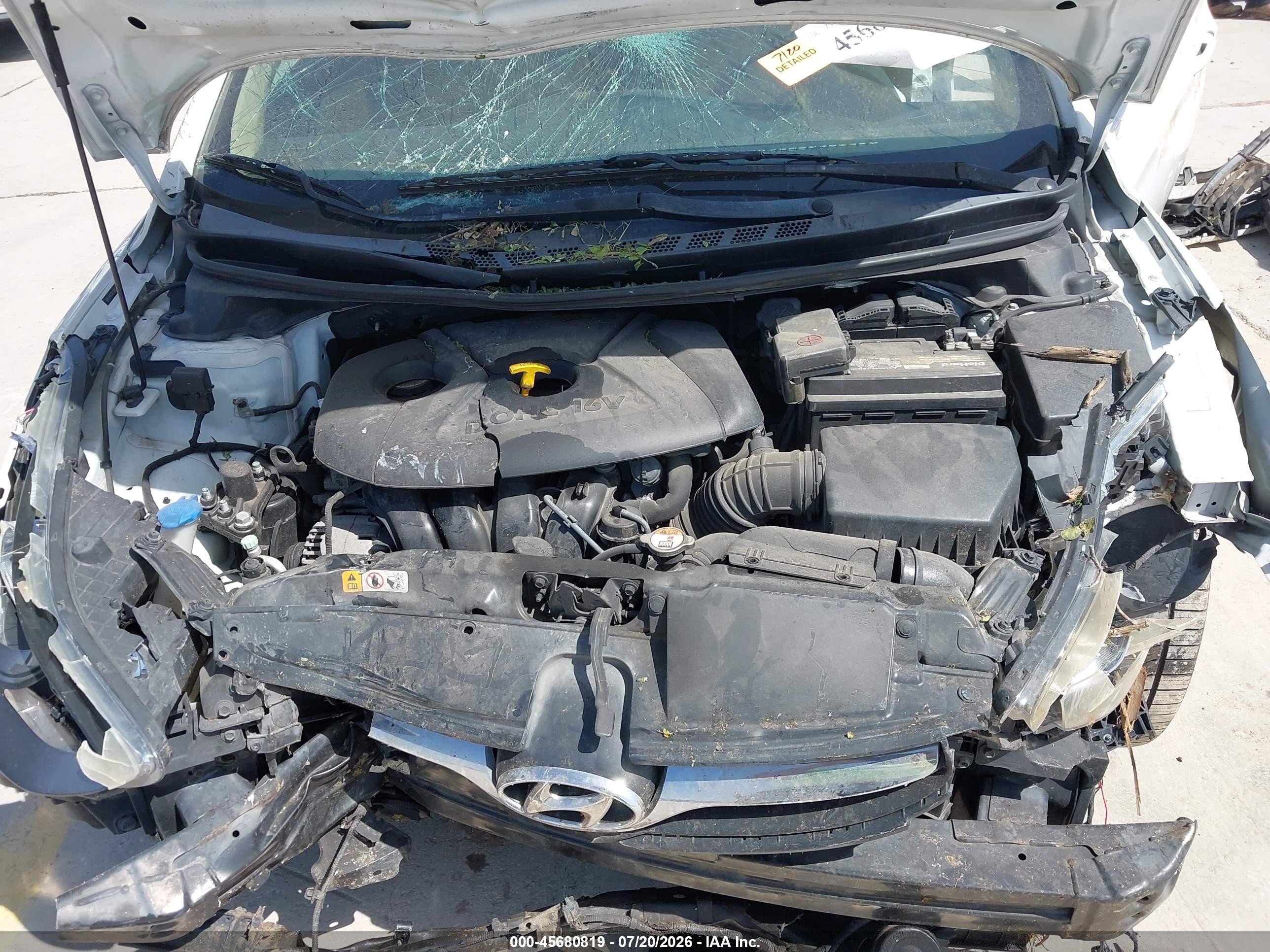 2013 Hyundai Elantra Gls White vin: 5NPDH4AE1DH338835