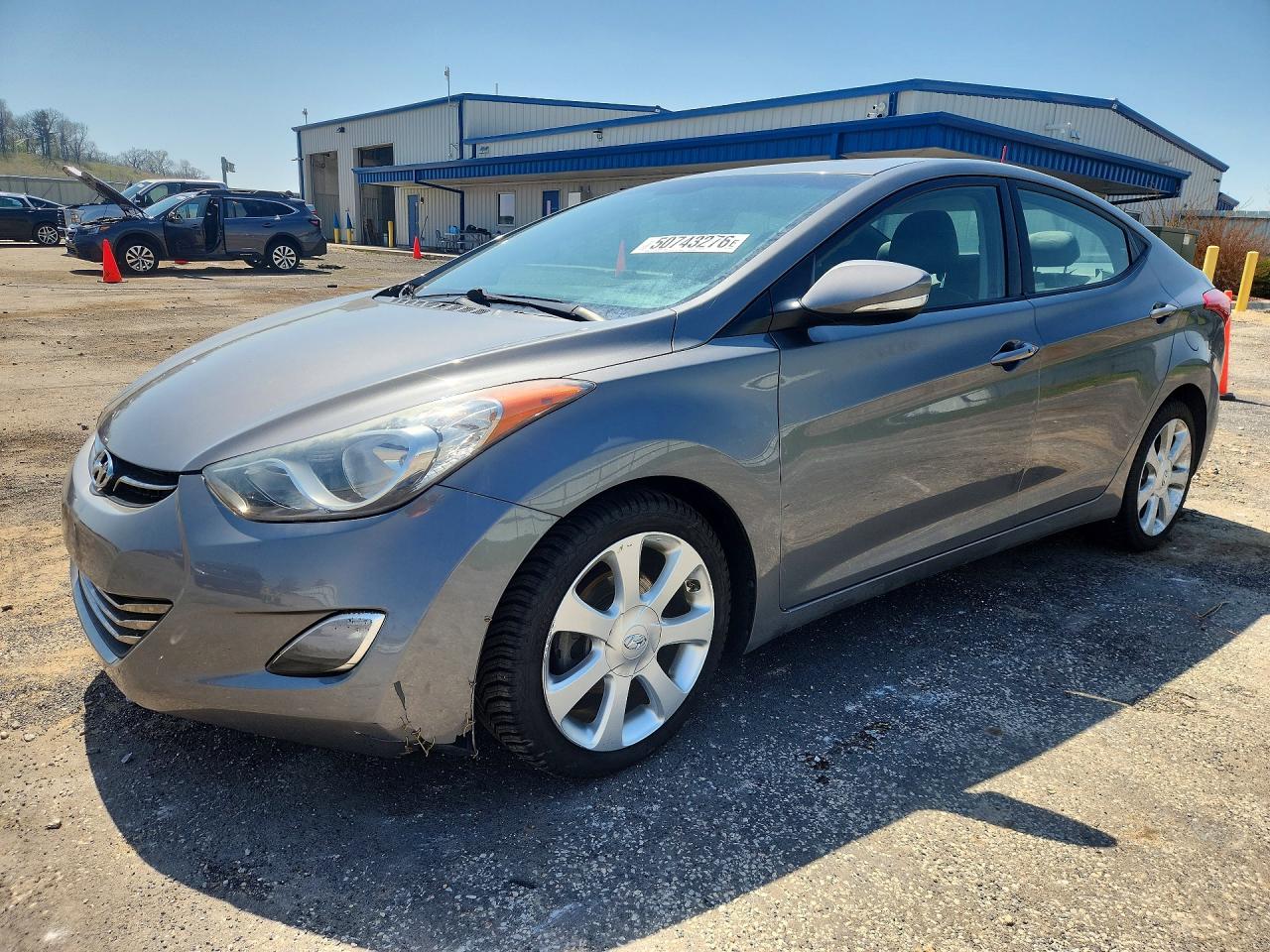 2013 Hyundai Elantra Limited Gray vin: 5NPDH4AE1DH342660