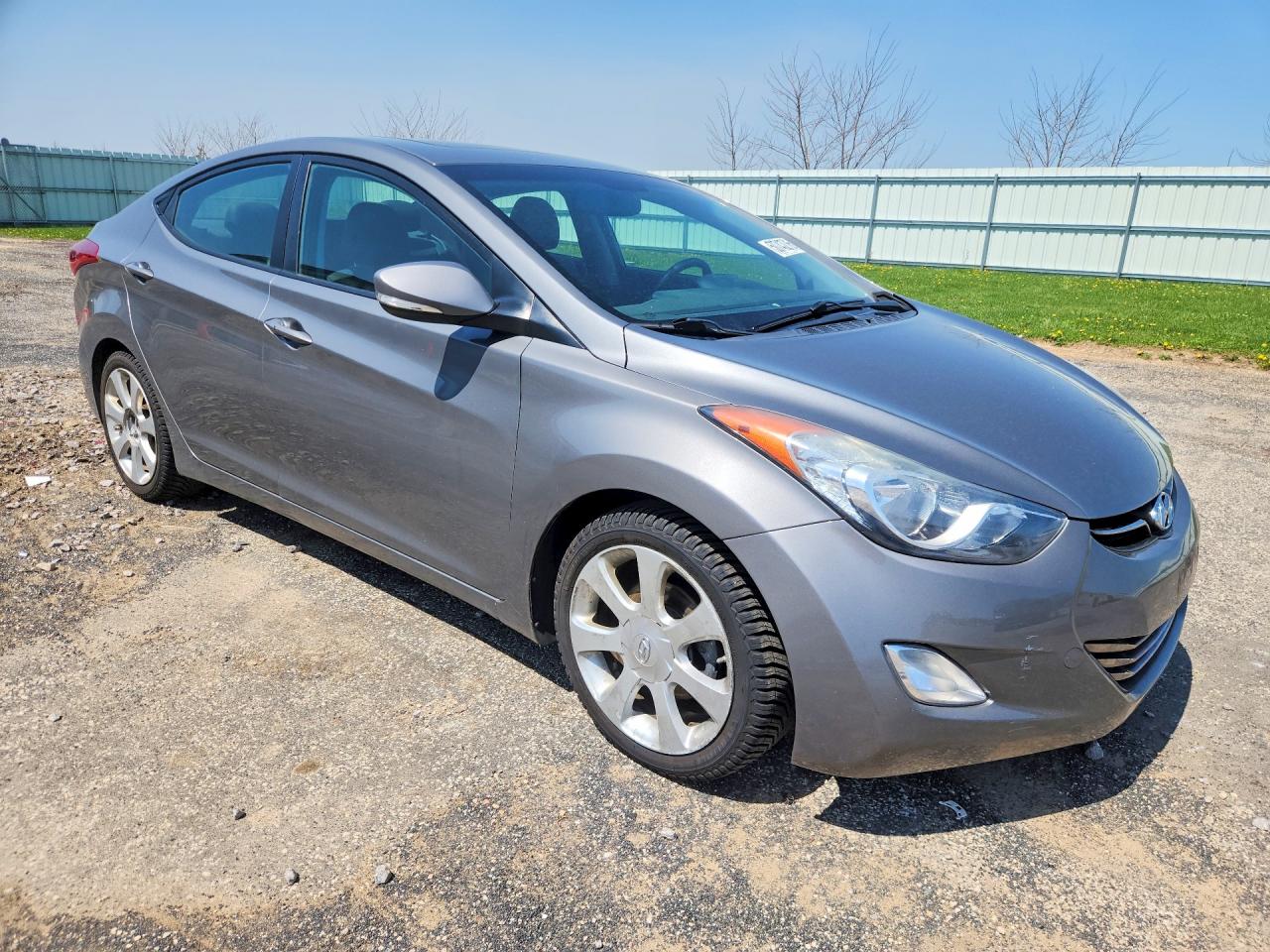 2013 Hyundai Elantra Limited Gray vin: 5NPDH4AE1DH342660