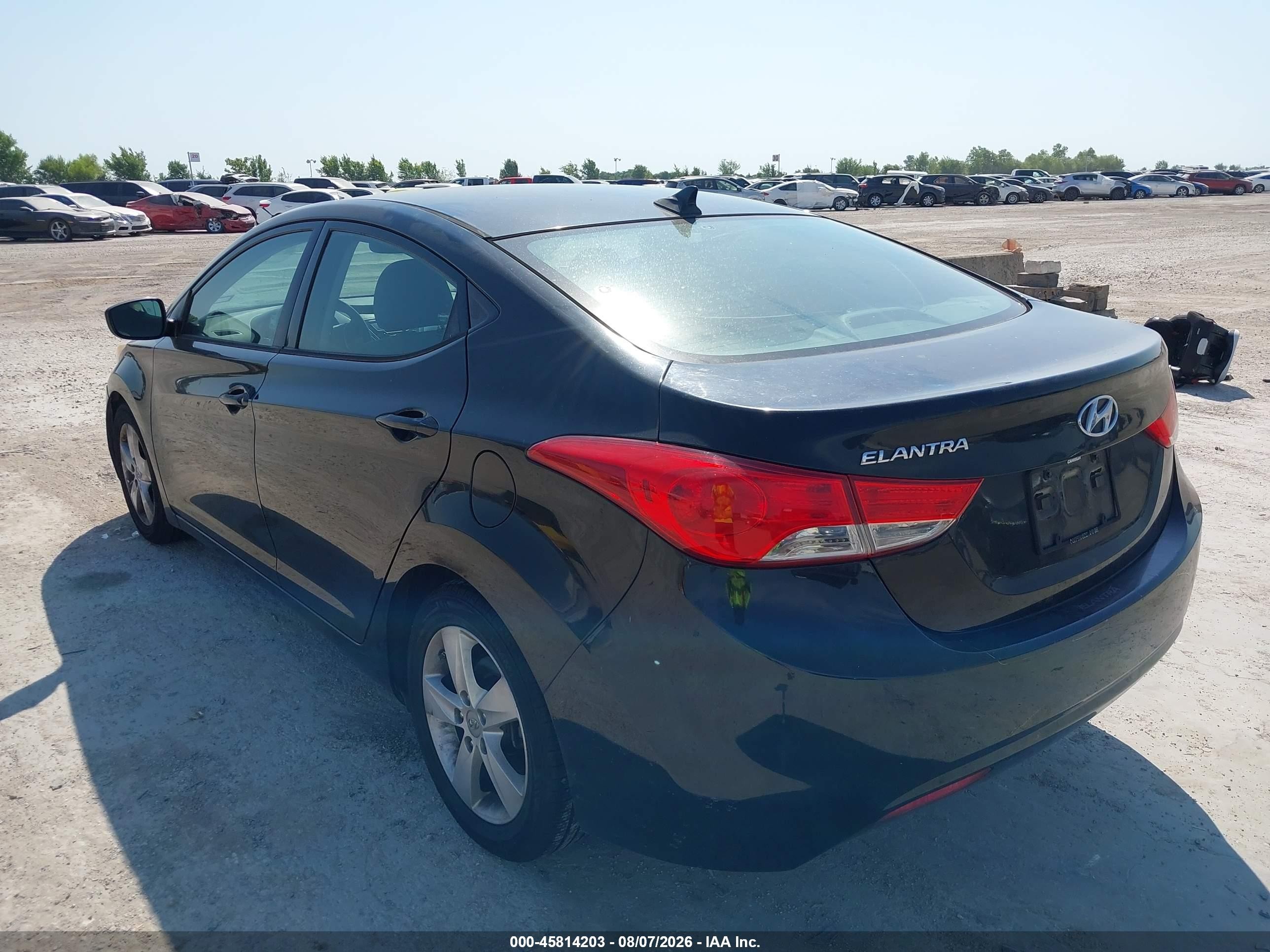 2013 Hyundai Elantra Gls Black vin: 5NPDH4AE1DH344215
