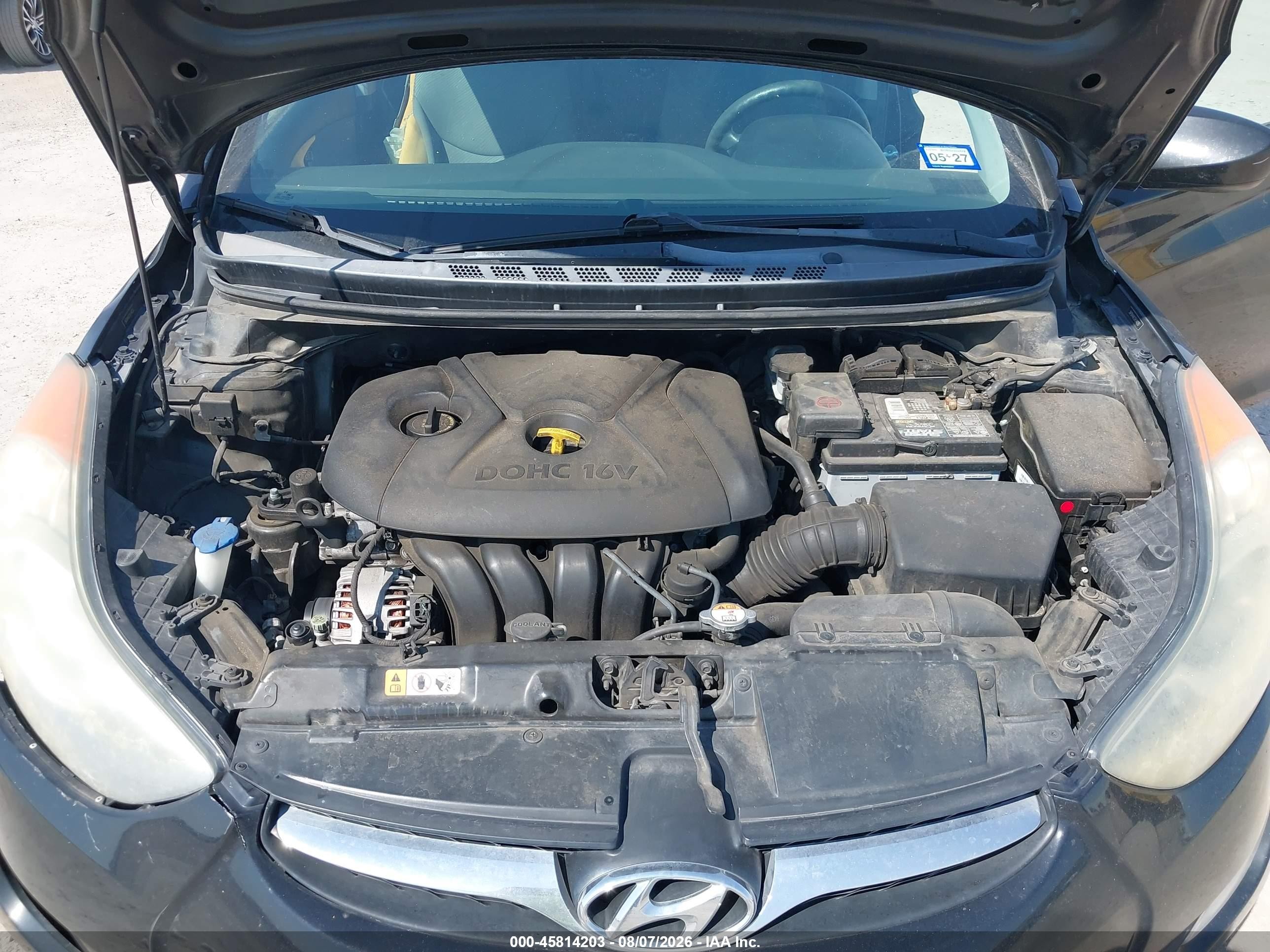 2013 Hyundai Elantra Gls Black vin: 5NPDH4AE1DH344215