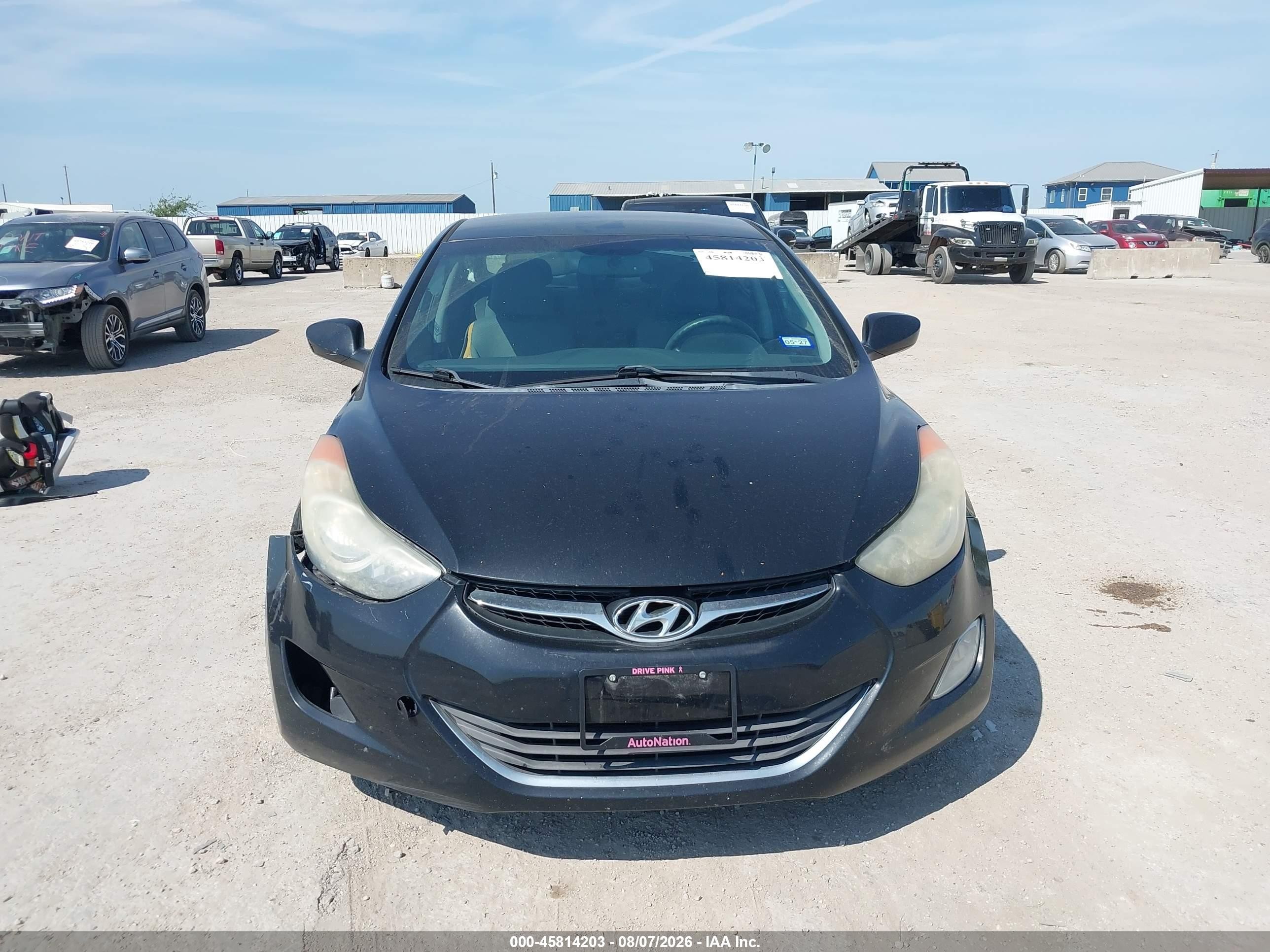 2013 Hyundai Elantra Gls Black vin: 5NPDH4AE1DH344215