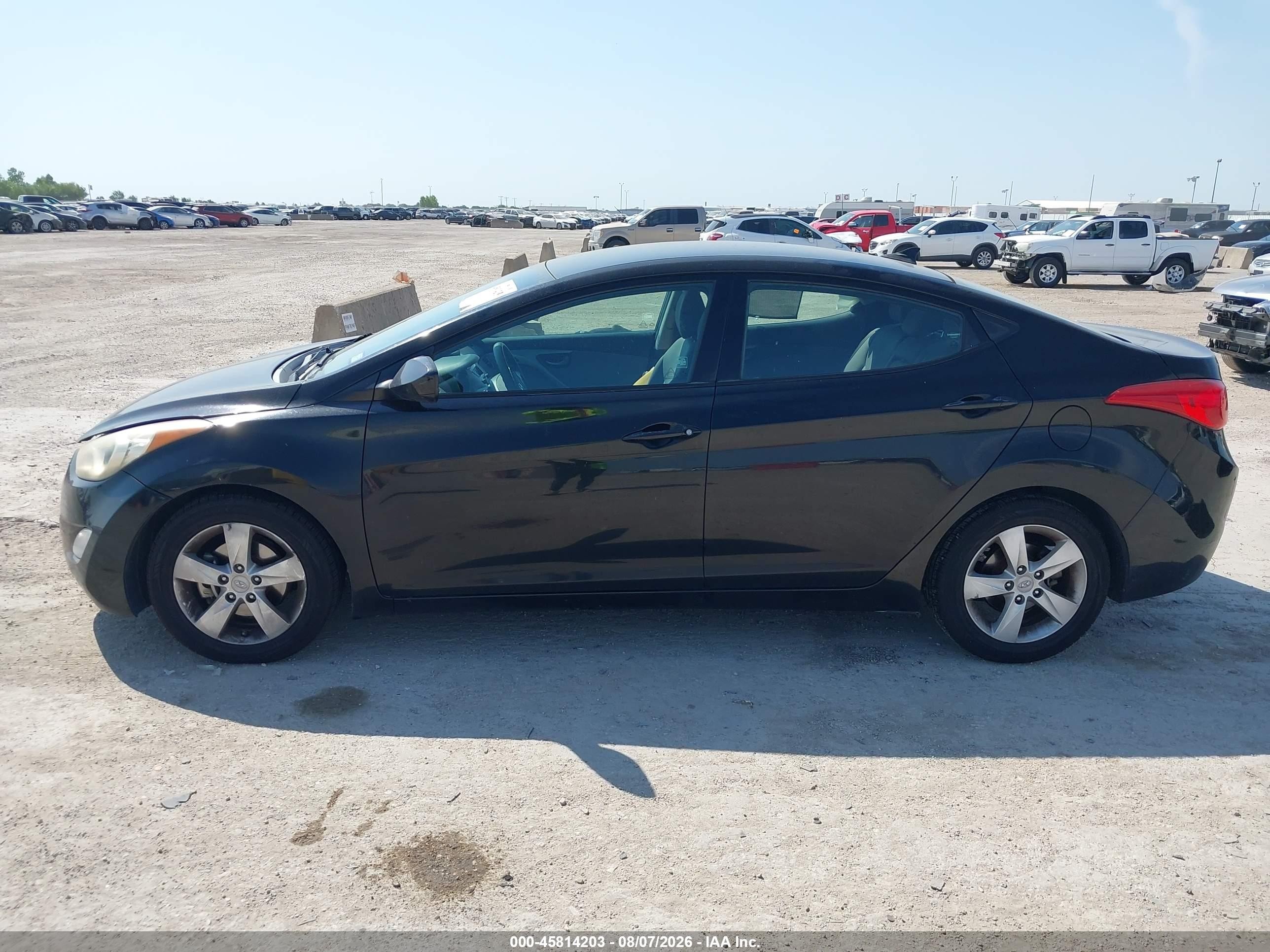 2013 Hyundai Elantra Gls Black vin: 5NPDH4AE1DH344215