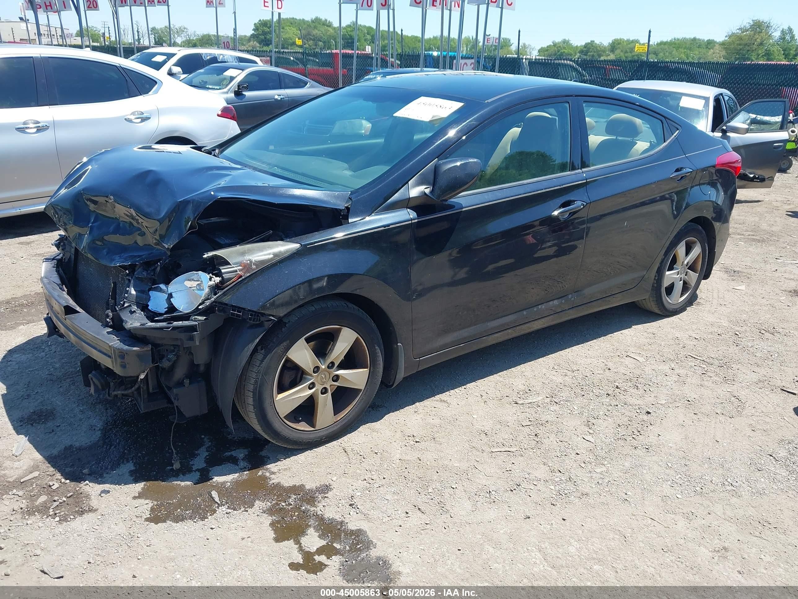 2013 Hyundai Elantra Gls Black vin: 5NPDH4AE1DH350449