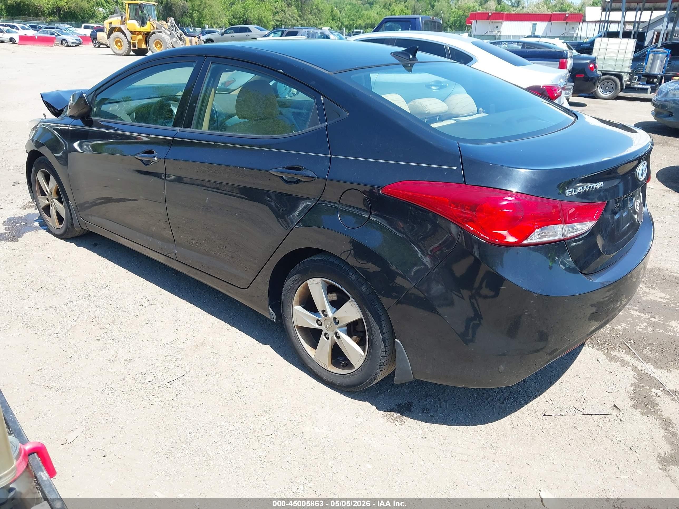 2013 Hyundai Elantra Gls Black vin: 5NPDH4AE1DH350449