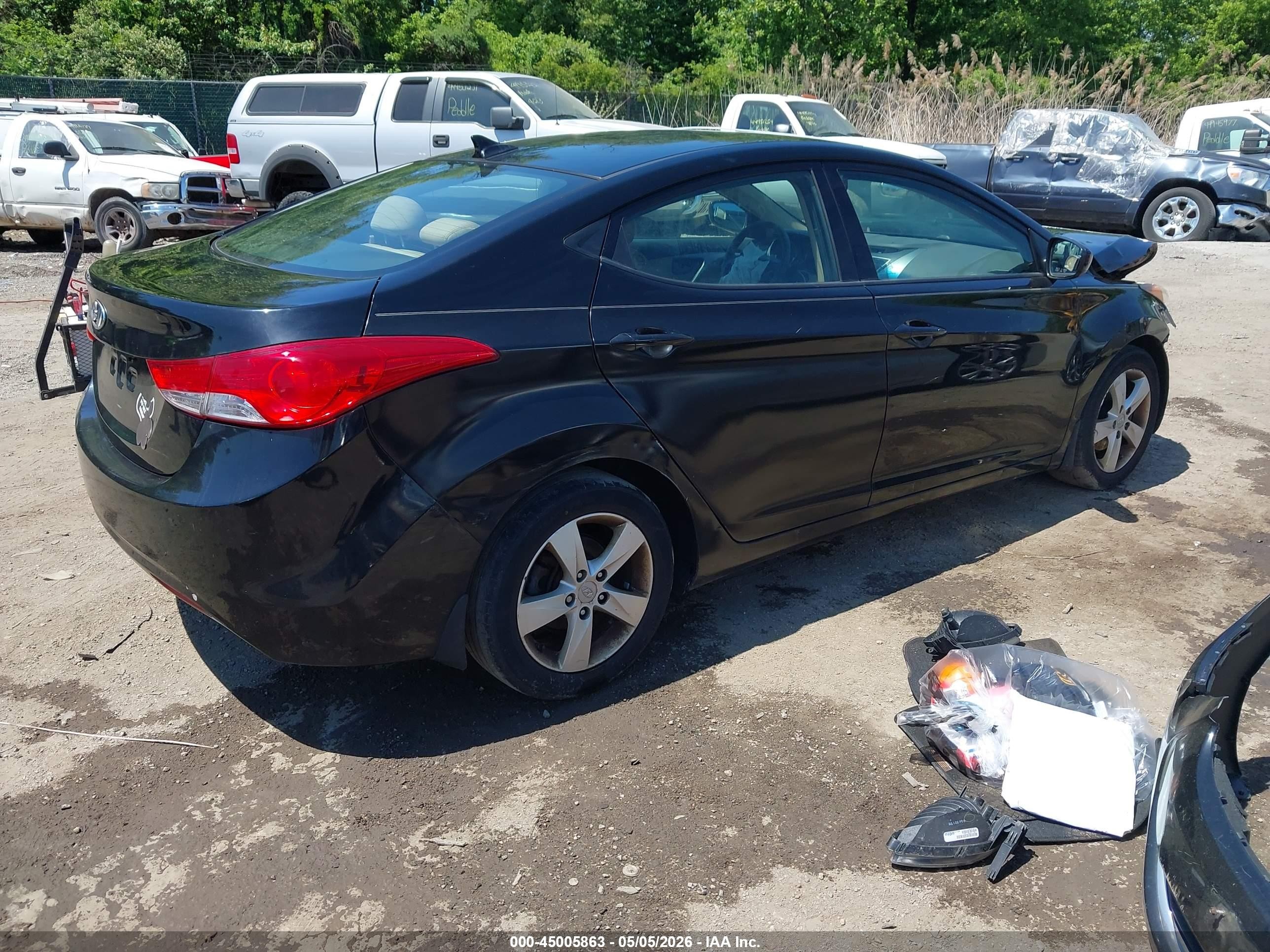 2013 Hyundai Elantra Gls Black vin: 5NPDH4AE1DH350449