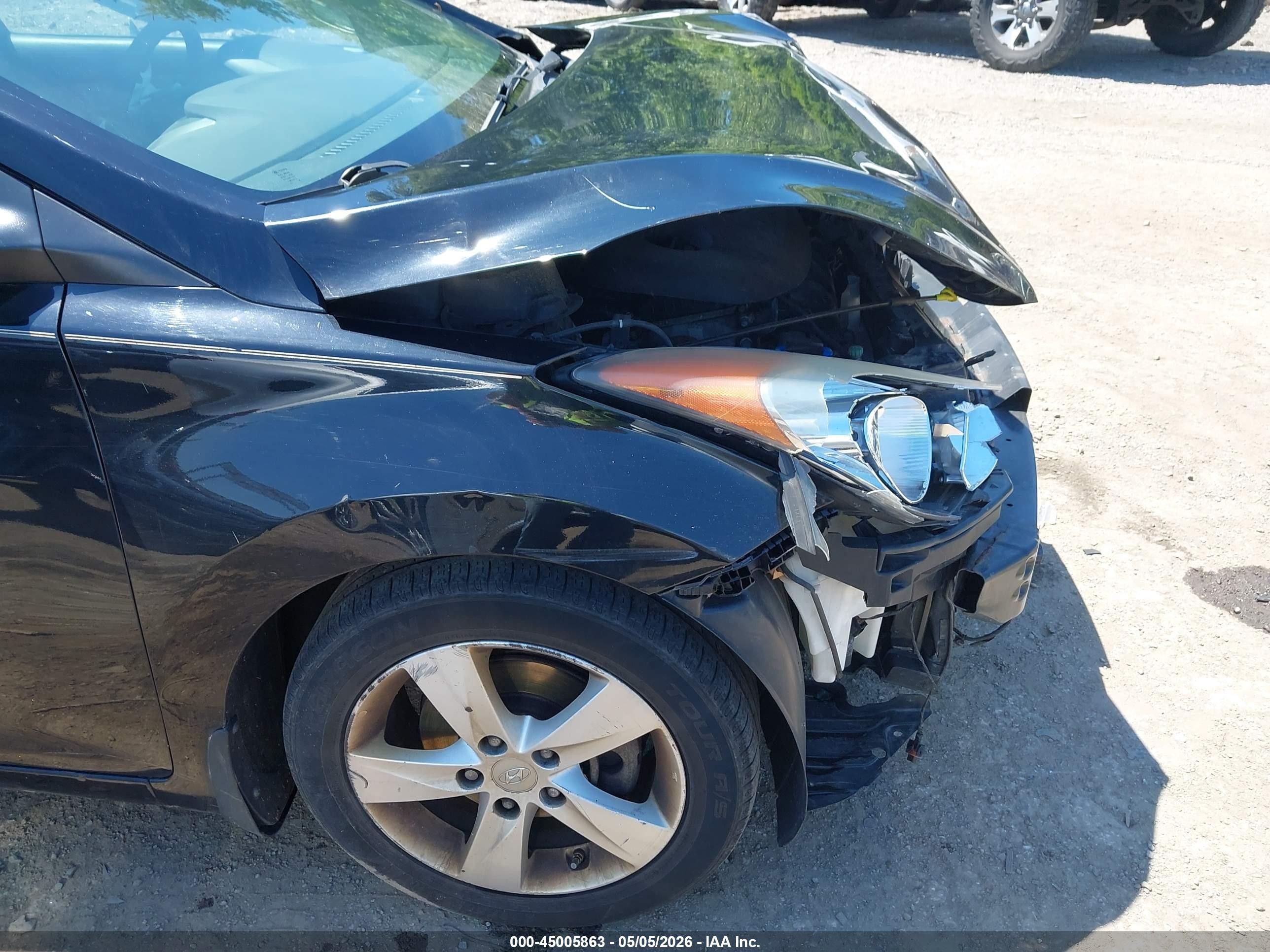 2013 Hyundai Elantra Gls Black vin: 5NPDH4AE1DH350449