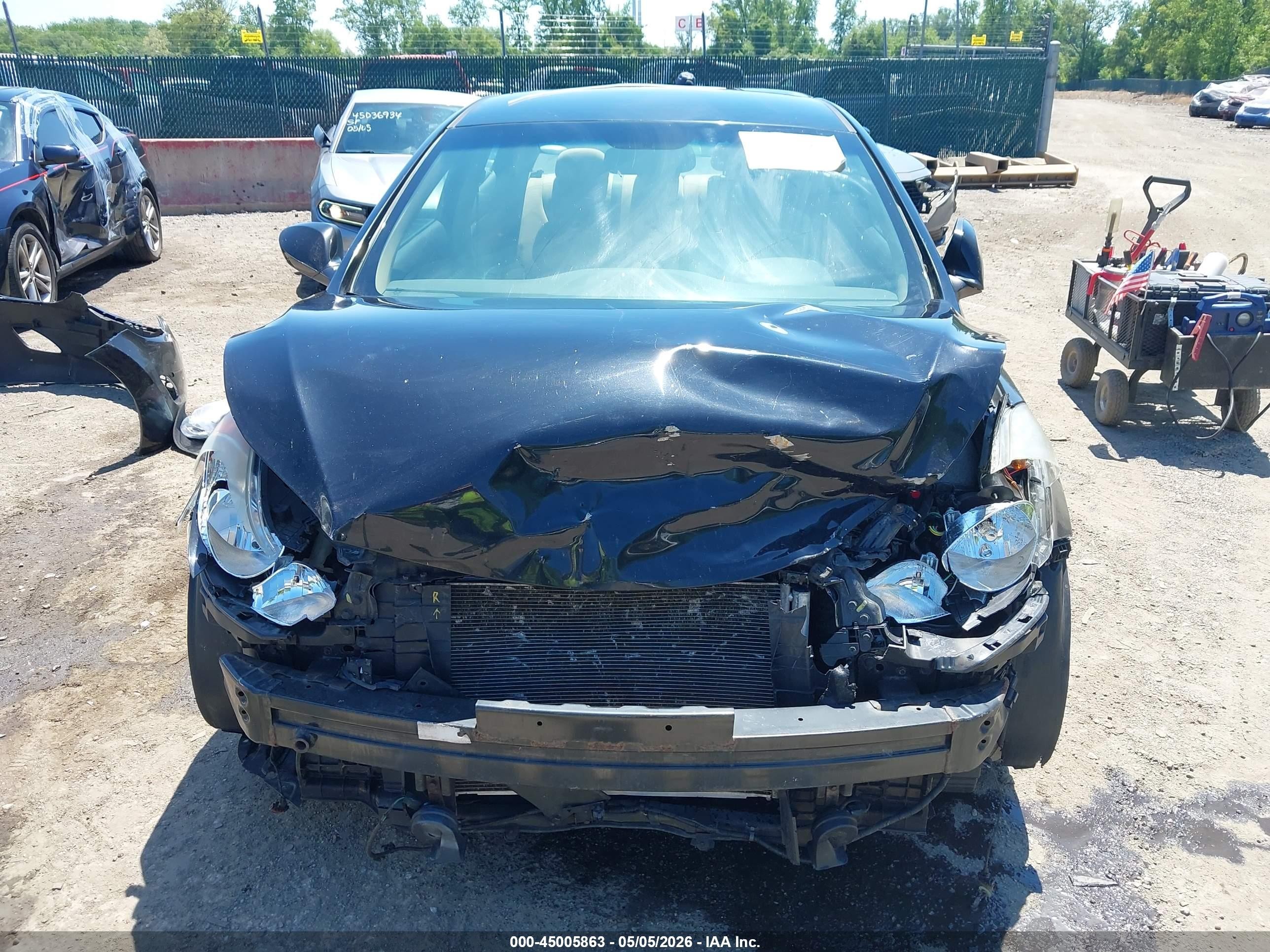2013 Hyundai Elantra Gls Black vin: 5NPDH4AE1DH350449
