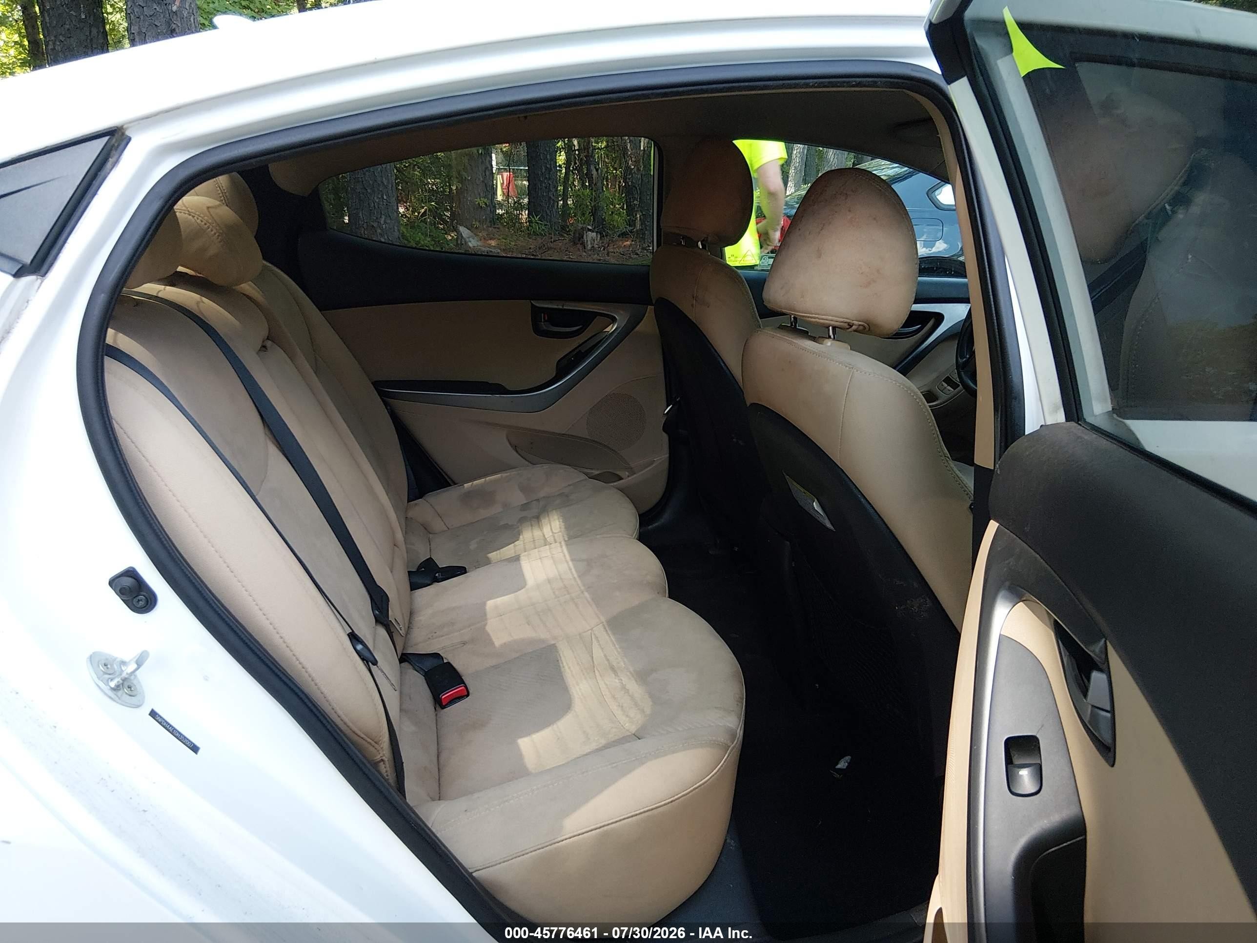 2013 Hyundai Elantra Gls White vin: 5NPDH4AE1DH352007