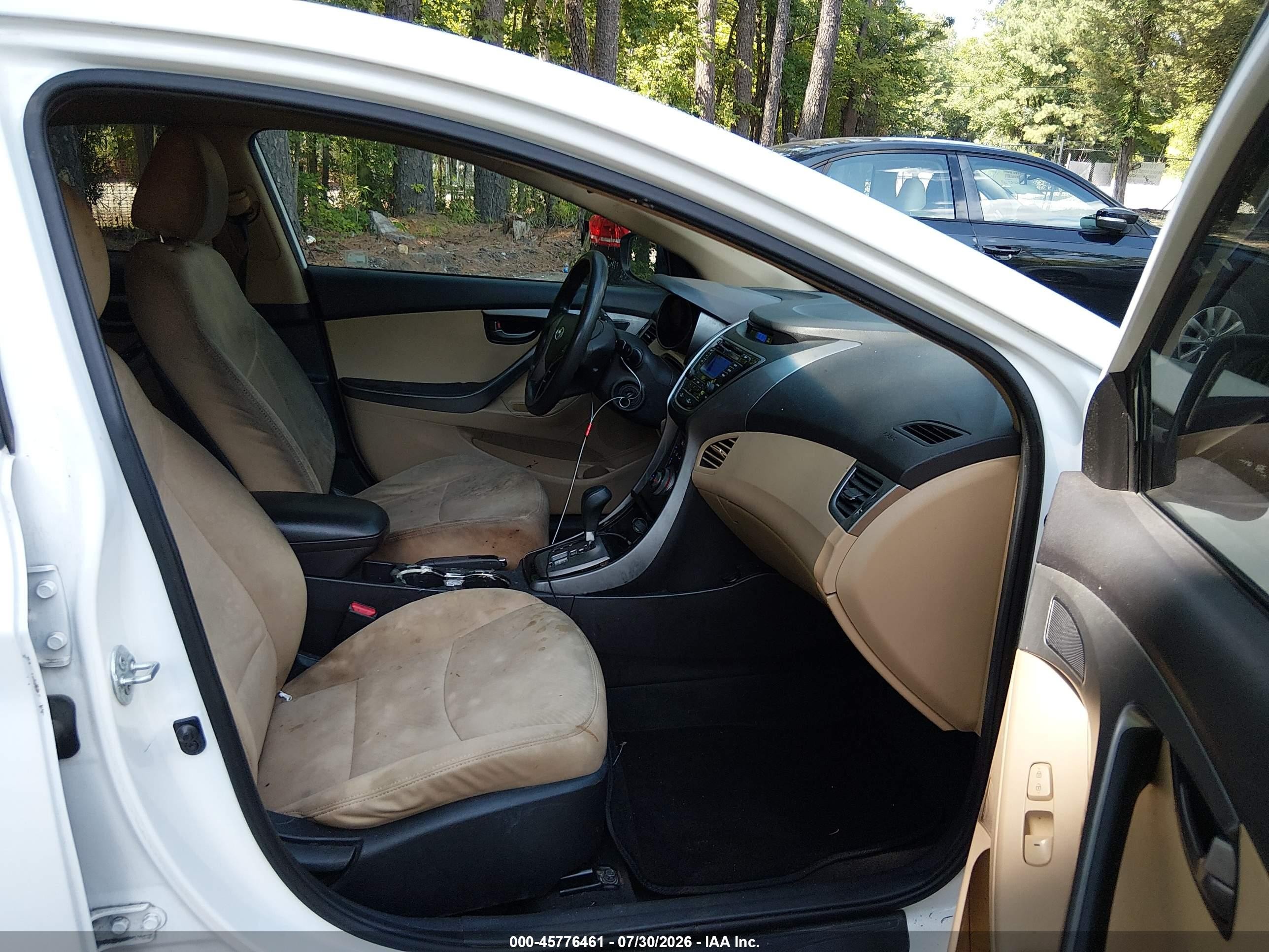 2013 Hyundai Elantra Gls White vin: 5NPDH4AE1DH352007