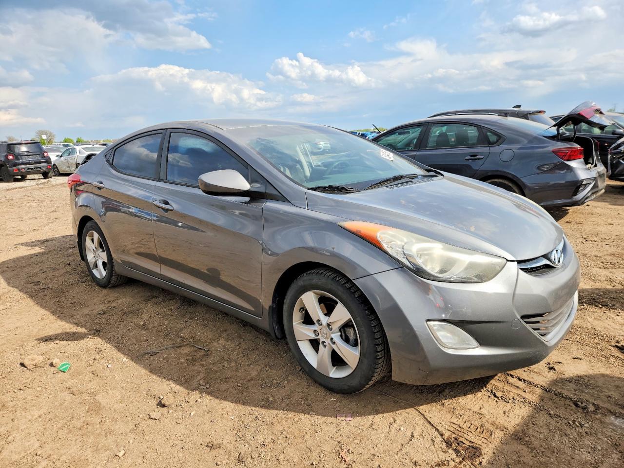 2013 Hyundai Elantra Gls Gray vin: 5NPDH4AE1DH353500