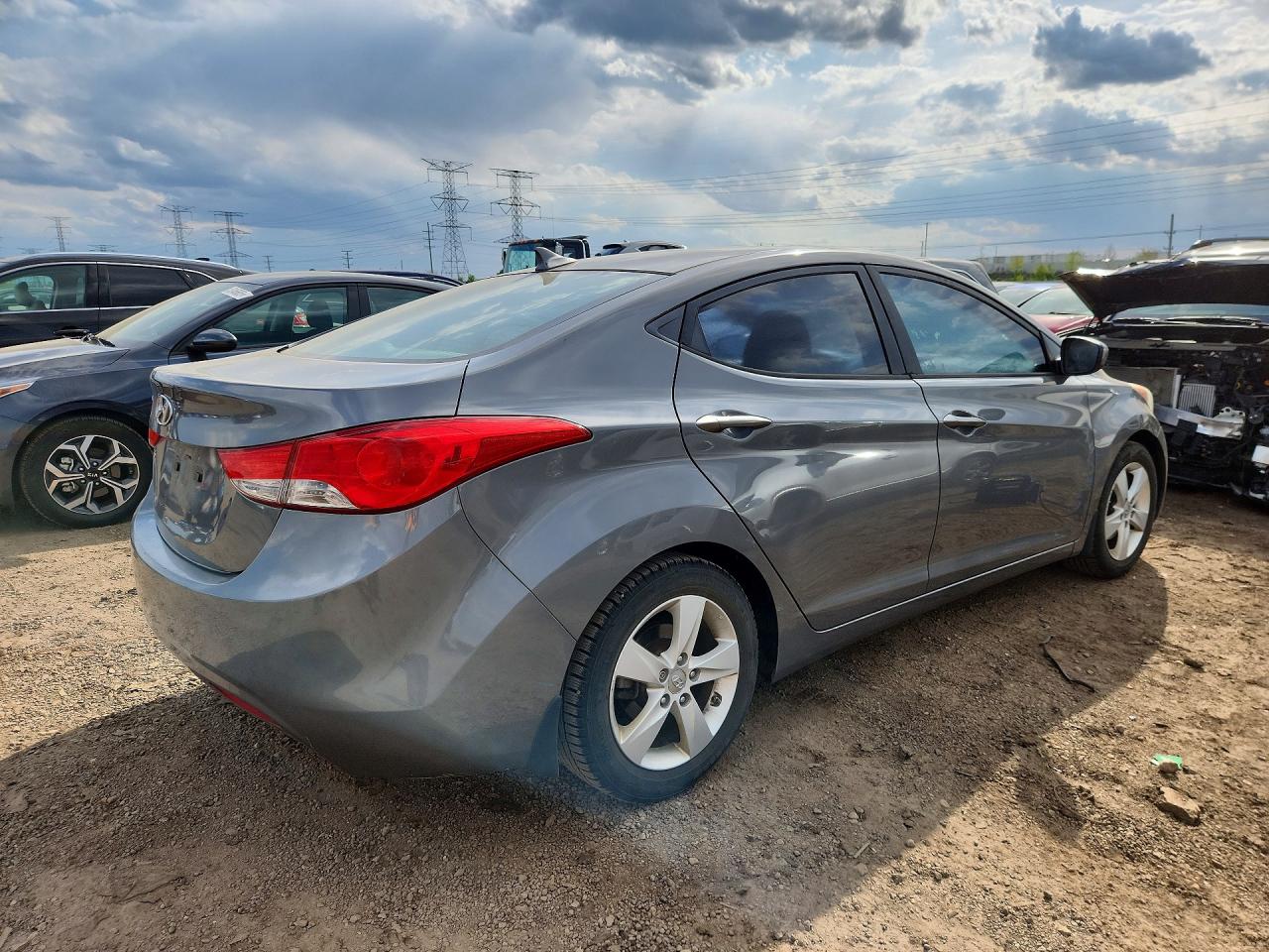 2013 Hyundai Elantra Gls Gray vin: 5NPDH4AE1DH353500
