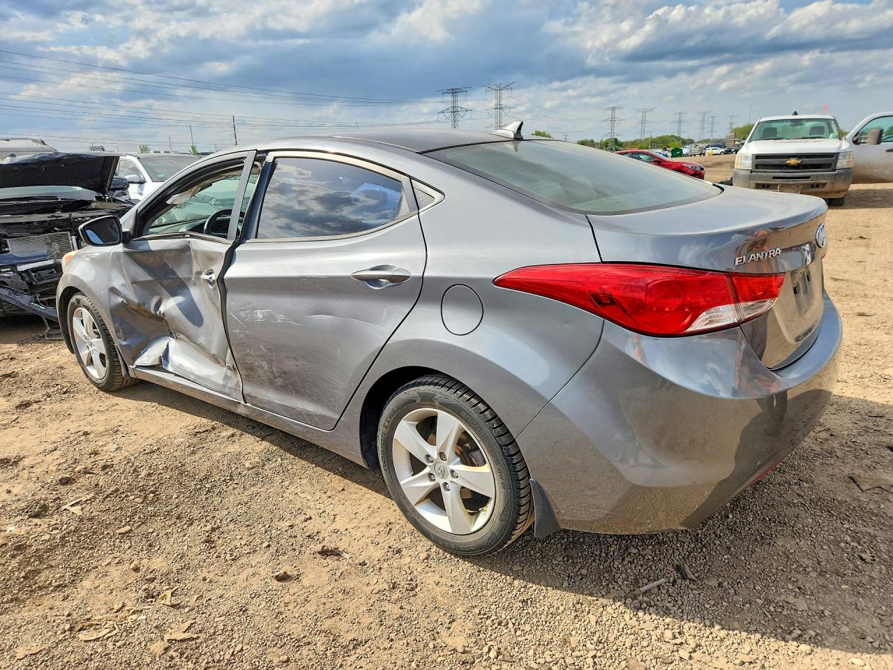 2013 Hyundai Elantra Gls Gray vin: 5NPDH4AE1DH353500