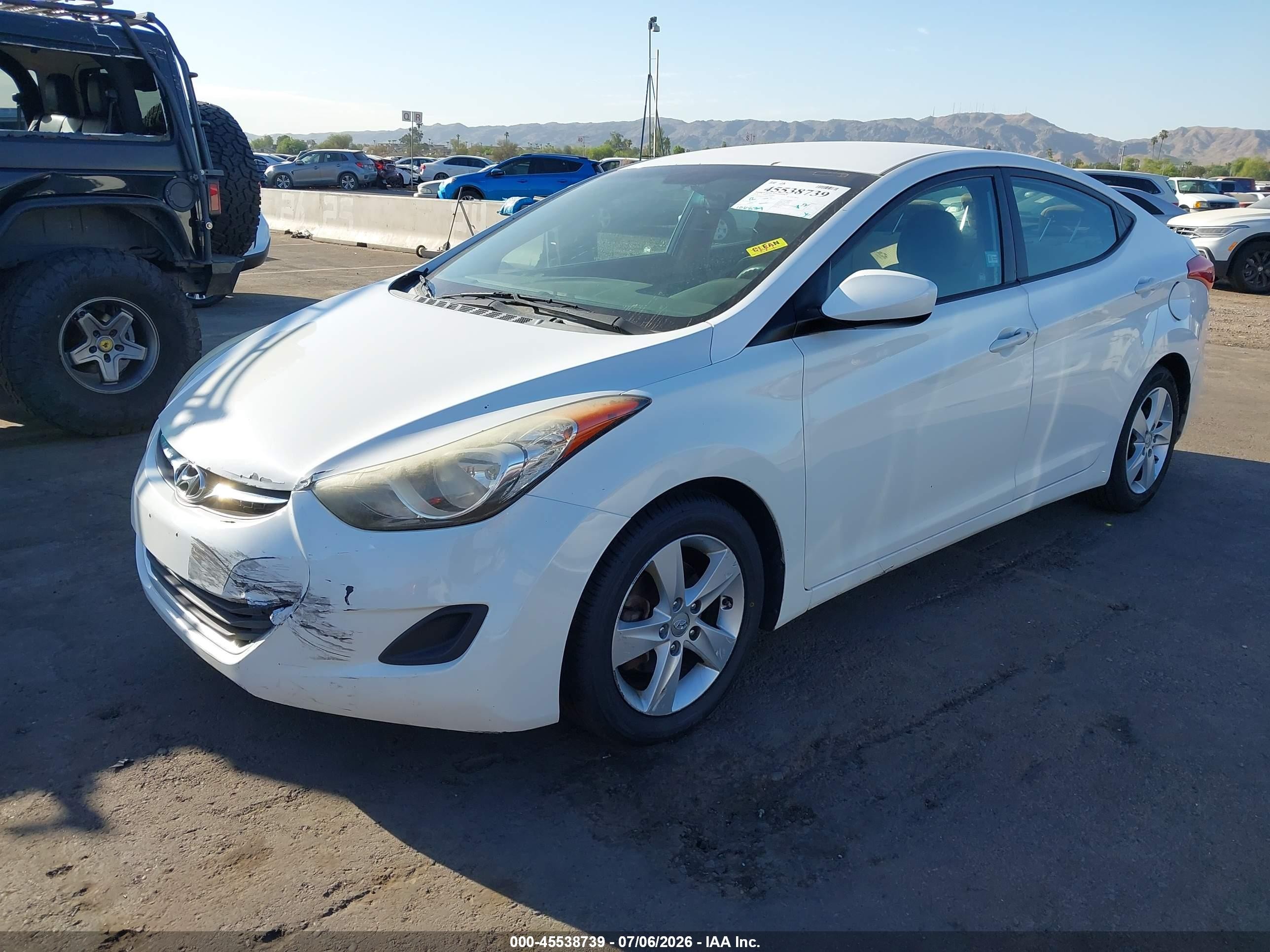 2013 Hyundai Elantra Gls White vin: 5NPDH4AE1DH357045