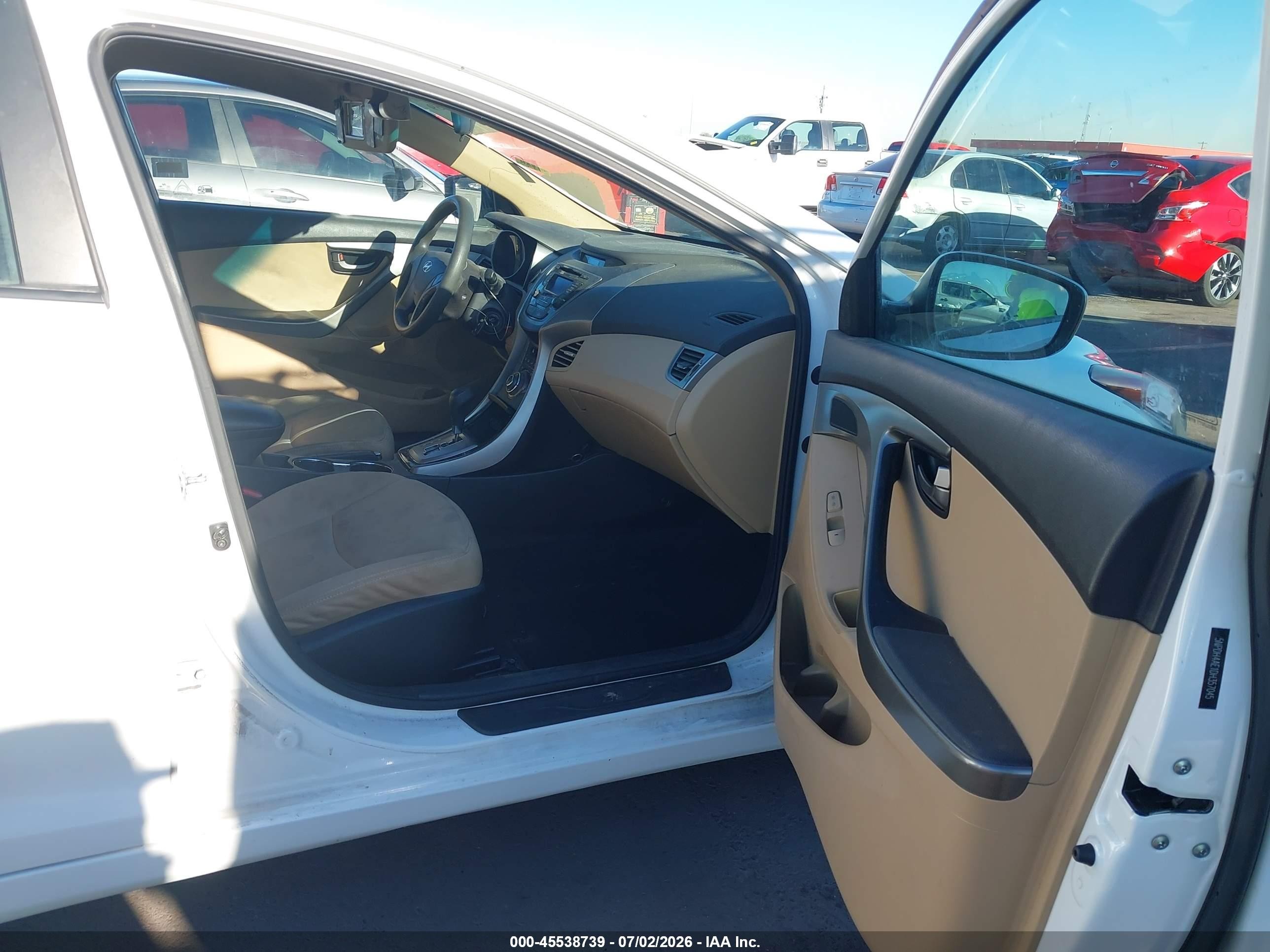 2013 Hyundai Elantra Gls White vin: 5NPDH4AE1DH357045