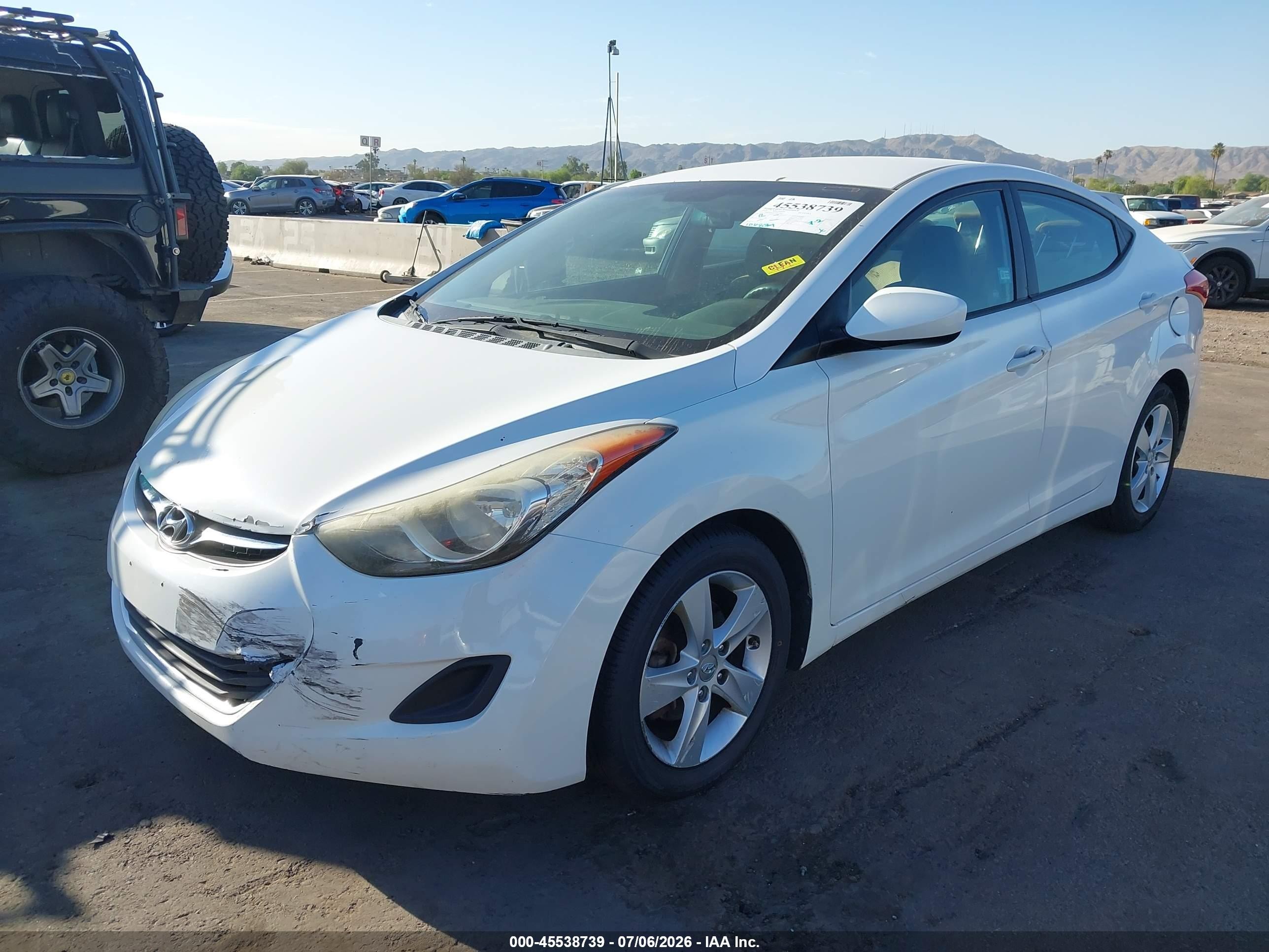 2013 Hyundai Elantra Gls White vin: 5NPDH4AE1DH357045