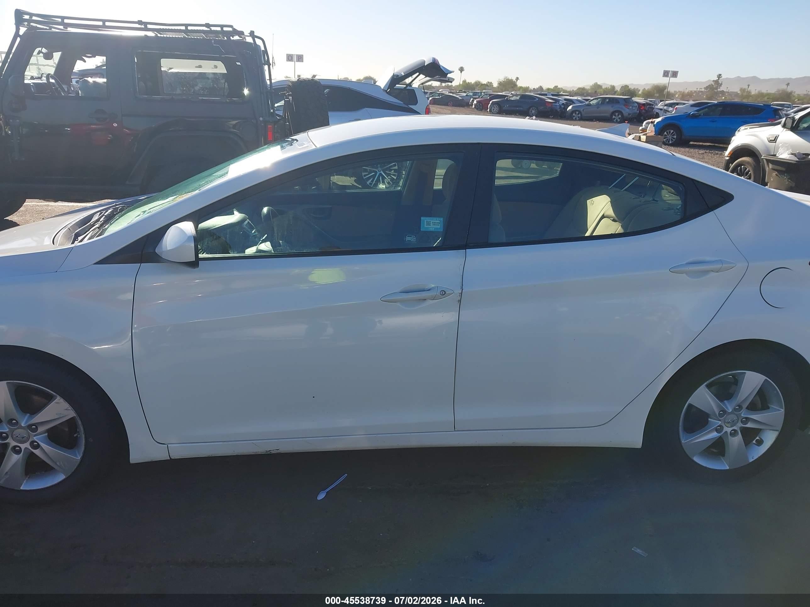 2013 Hyundai Elantra Gls White vin: 5NPDH4AE1DH357045