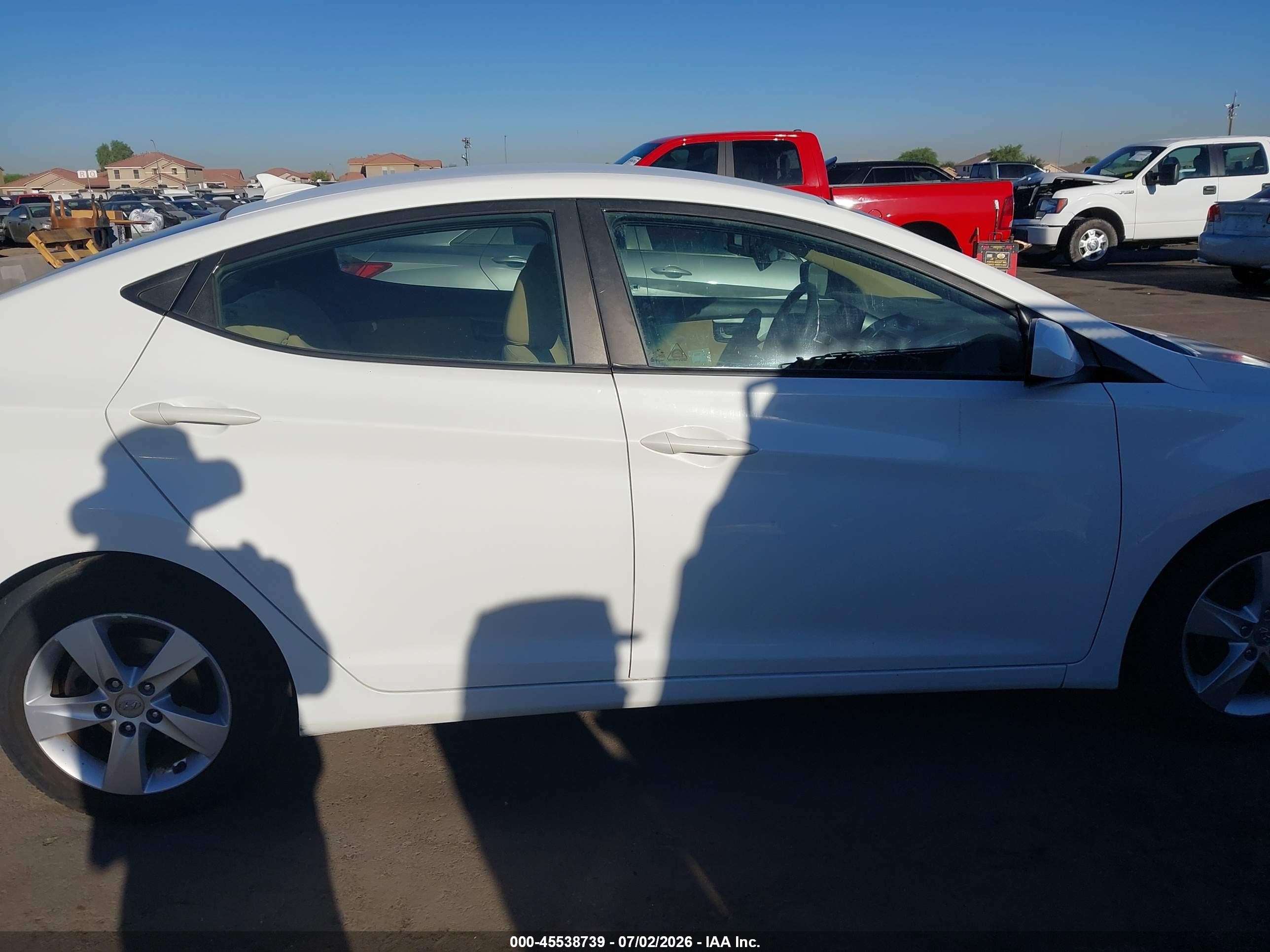 2013 Hyundai Elantra Gls White vin: 5NPDH4AE1DH357045