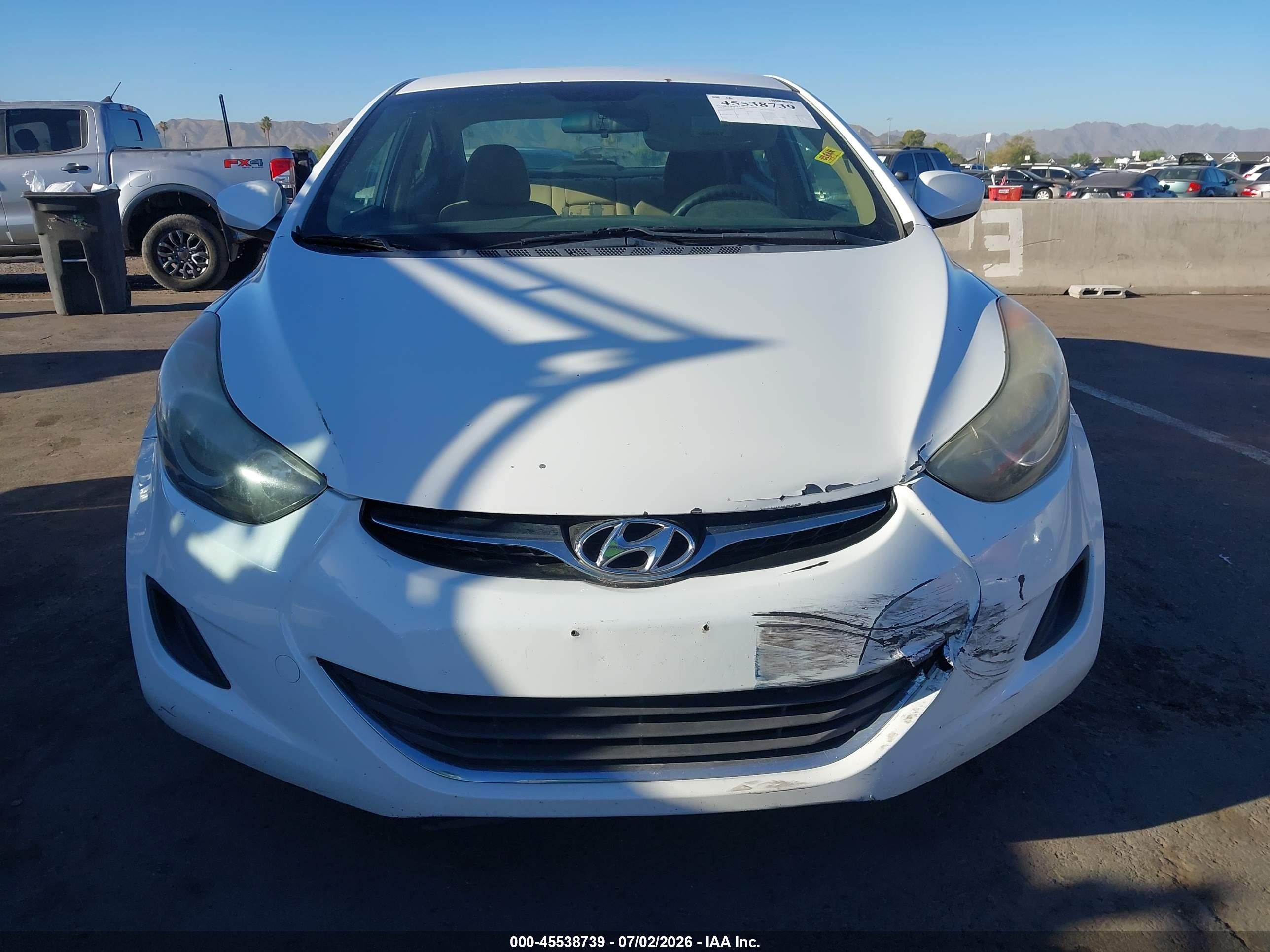 2013 Hyundai Elantra Gls White vin: 5NPDH4AE1DH357045