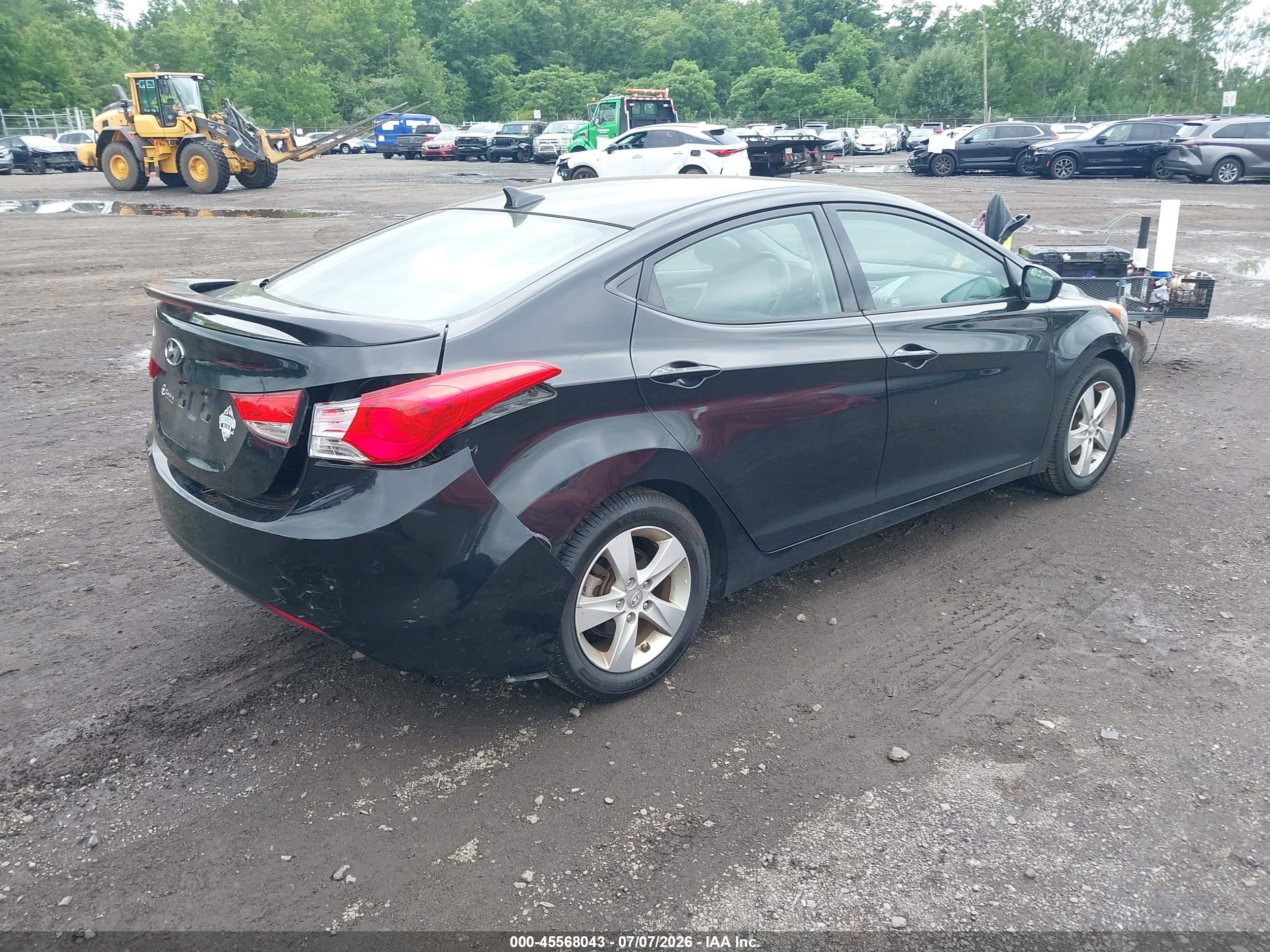 2013 Hyundai Elantra Gls Black vin: 5NPDH4AE1DH377148