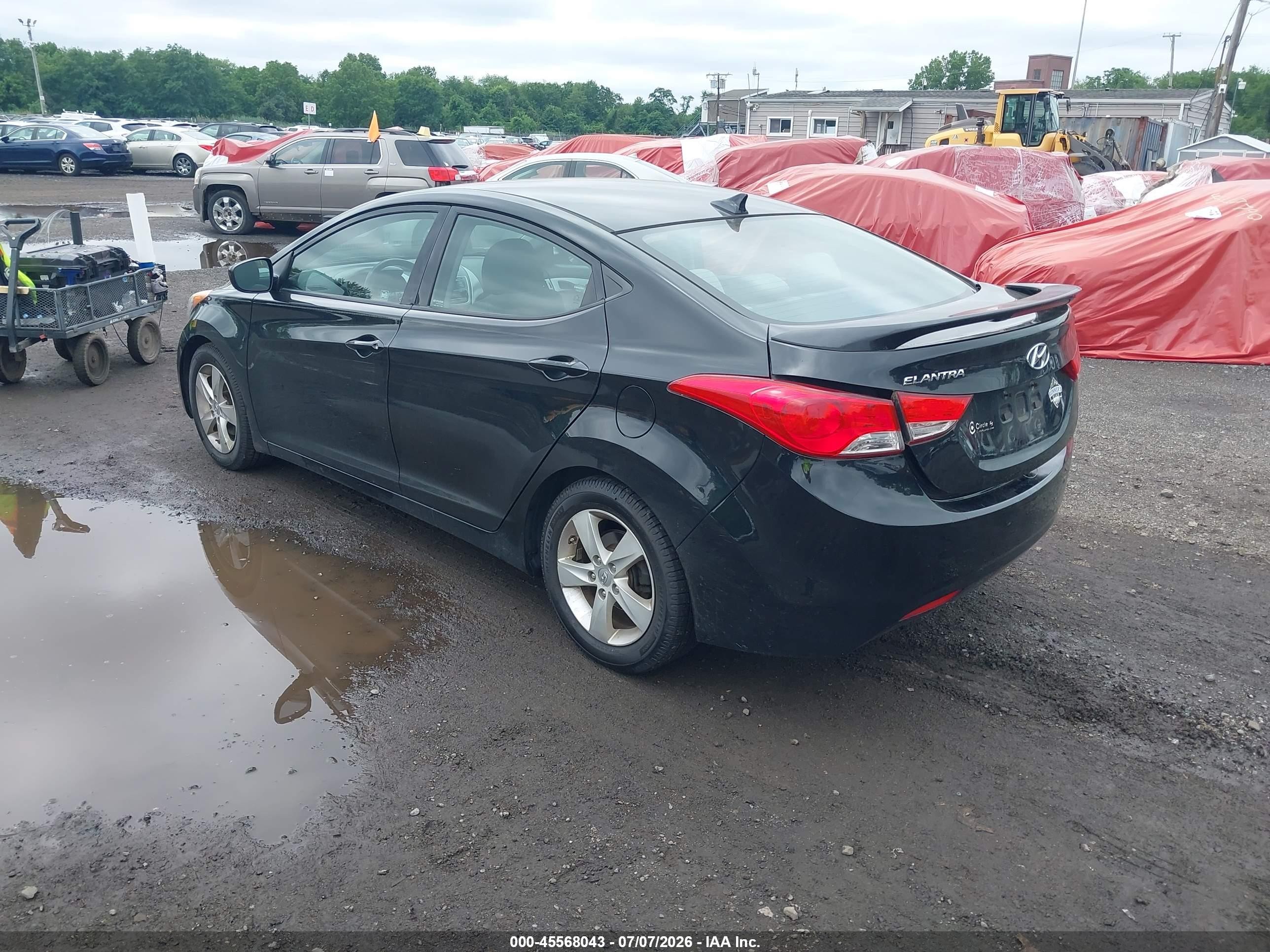 2013 Hyundai Elantra Gls Black vin: 5NPDH4AE1DH377148