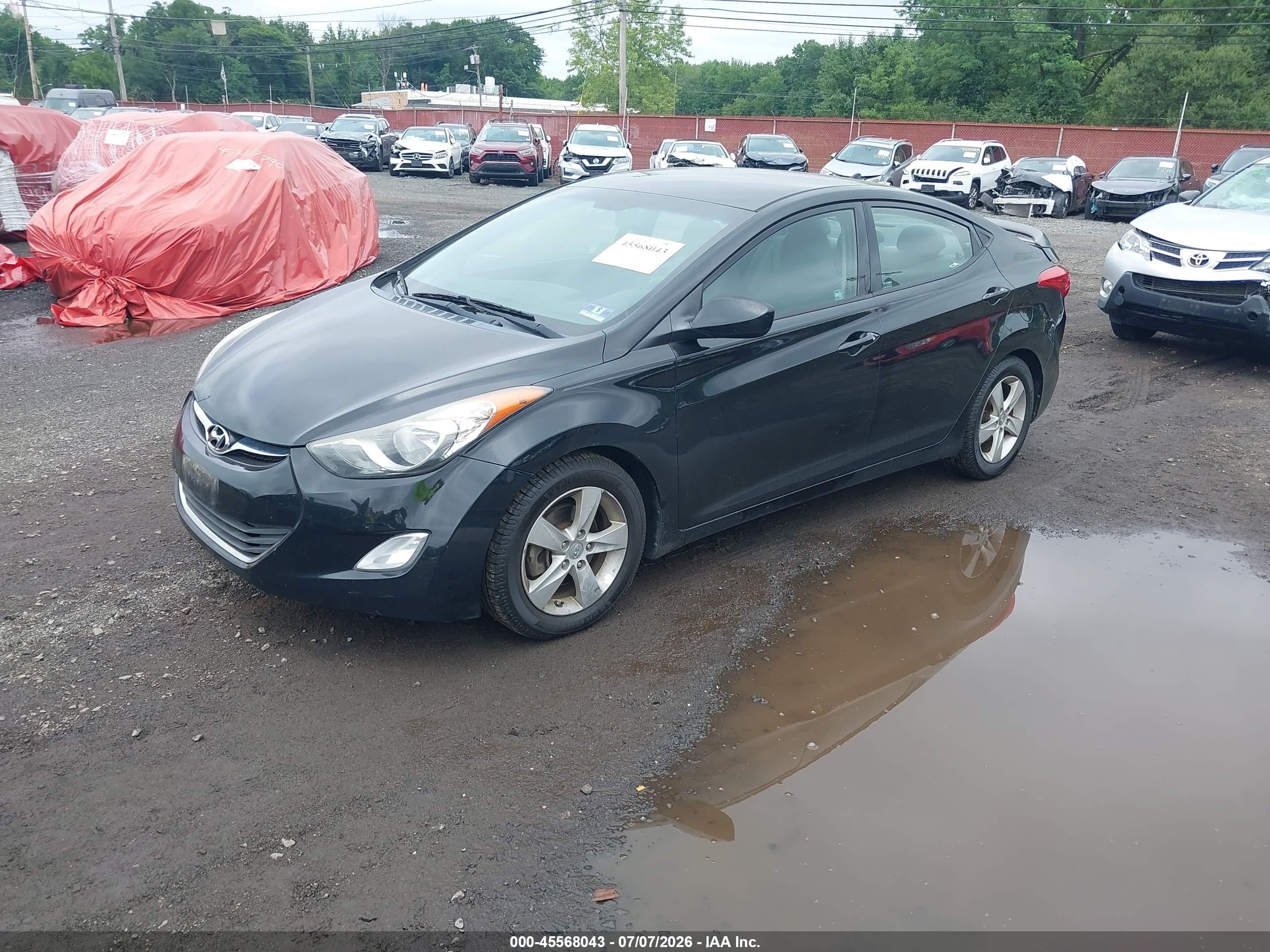2013 Hyundai Elantra Gls Black vin: 5NPDH4AE1DH377148