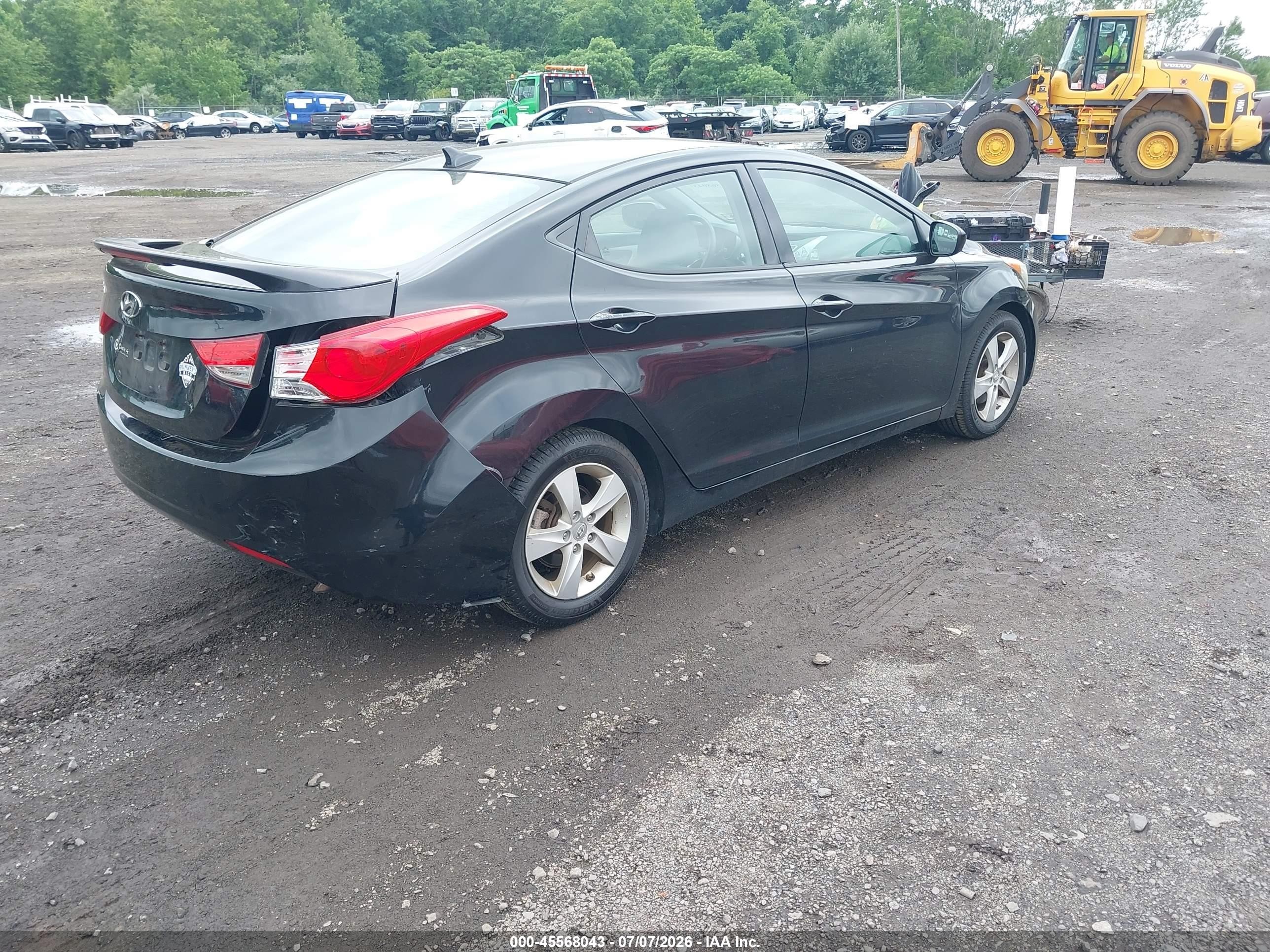 2013 Hyundai Elantra Gls Black vin: 5NPDH4AE1DH377148