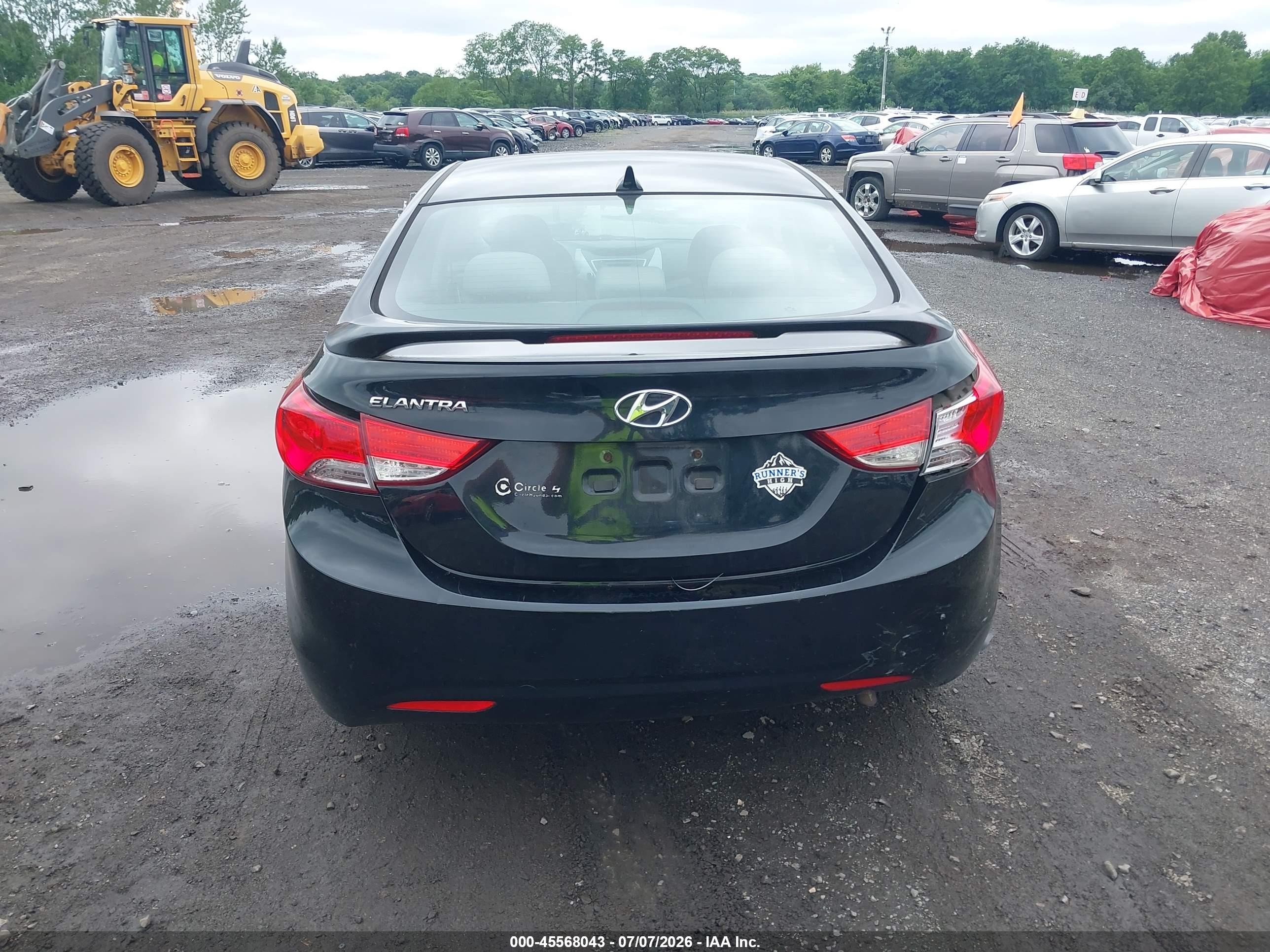 2013 Hyundai Elantra Gls Black vin: 5NPDH4AE1DH377148
