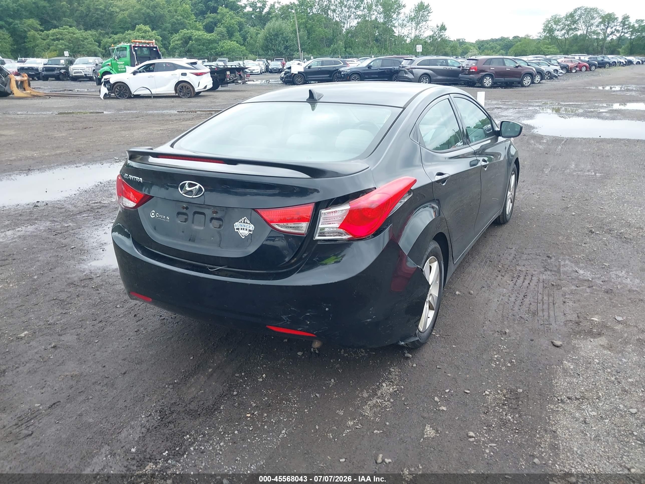 2013 Hyundai Elantra Gls Black vin: 5NPDH4AE1DH377148