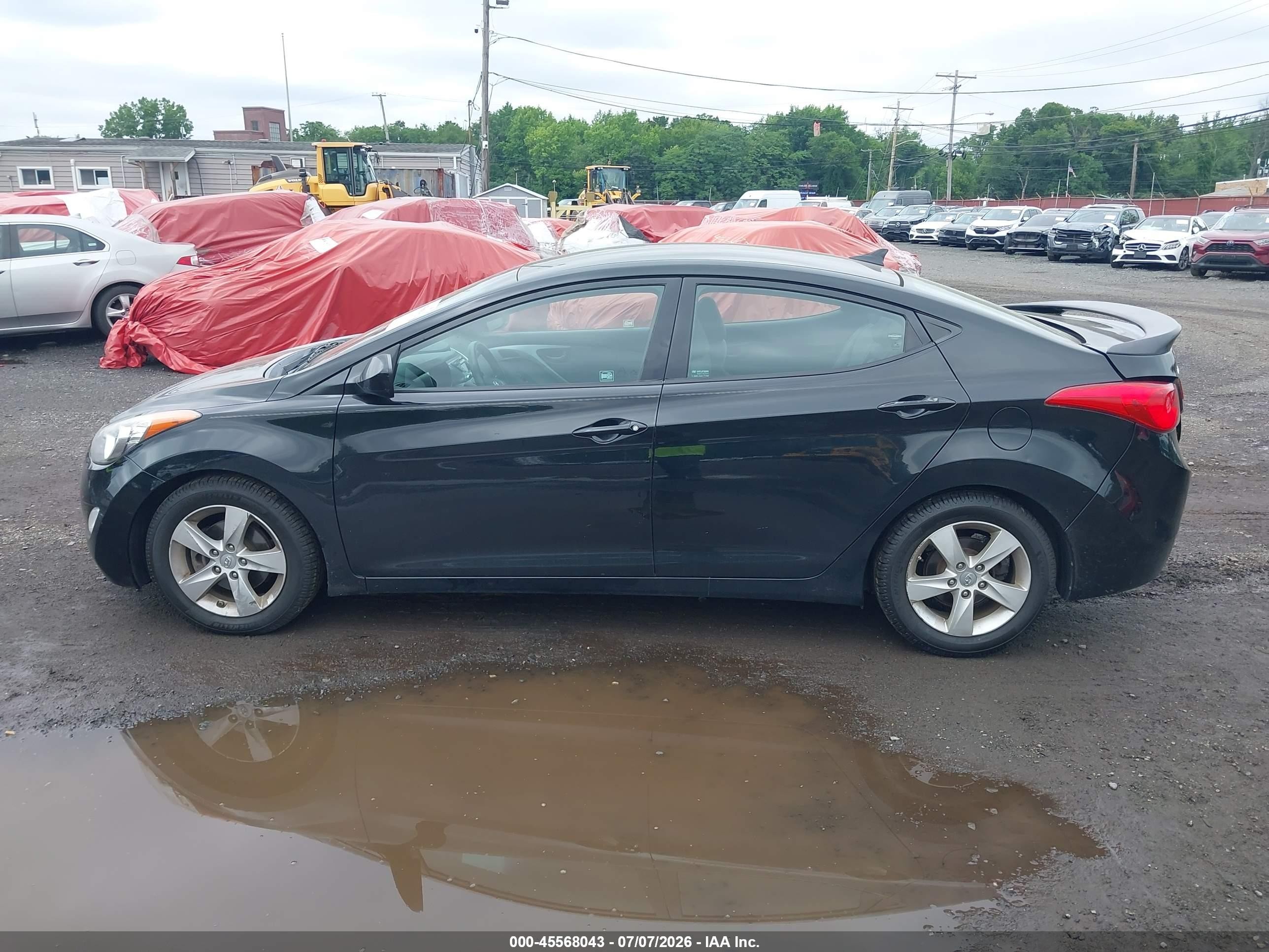2013 Hyundai Elantra Gls Black vin: 5NPDH4AE1DH377148