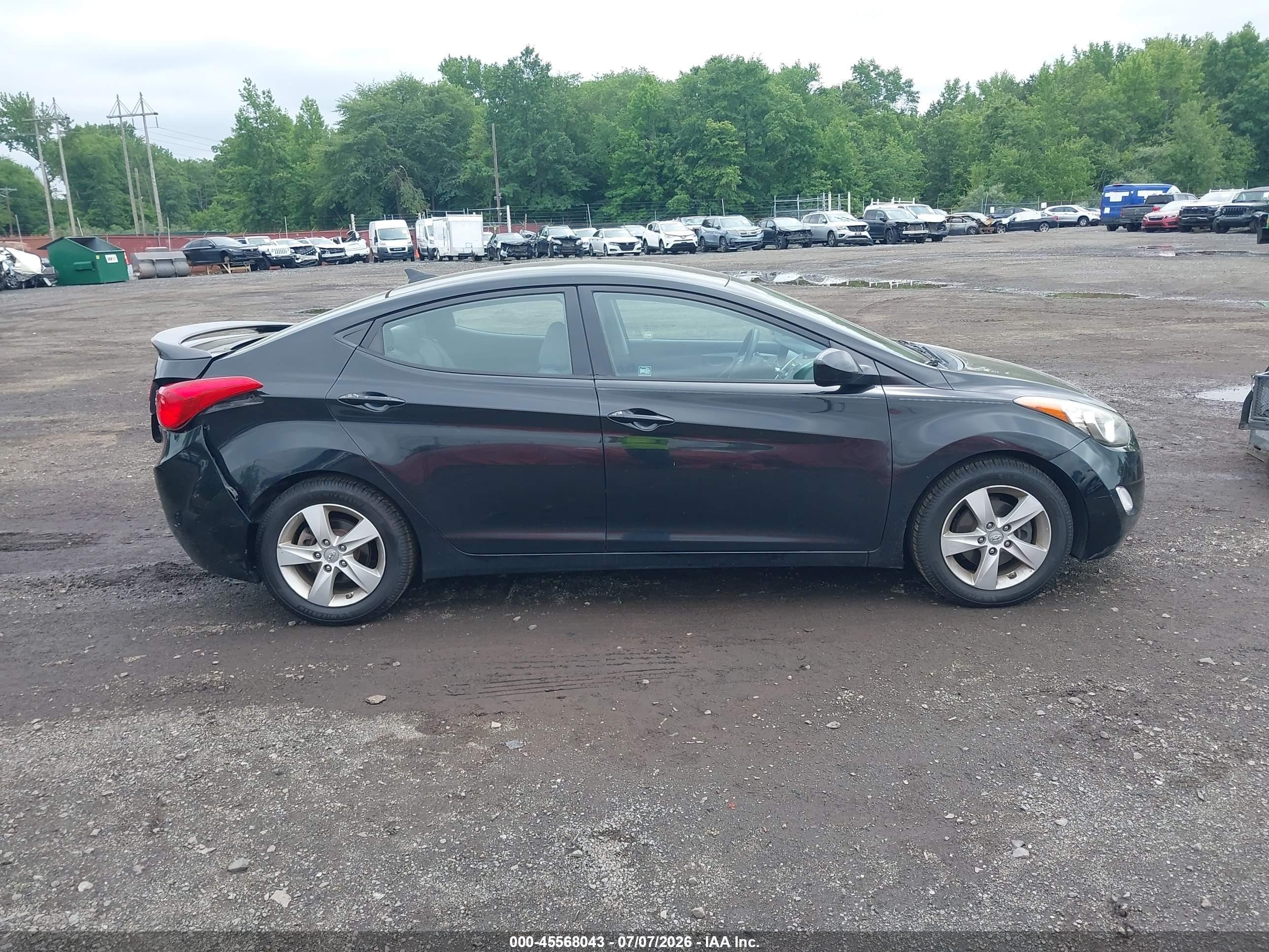 2013 Hyundai Elantra Gls Black vin: 5NPDH4AE1DH377148