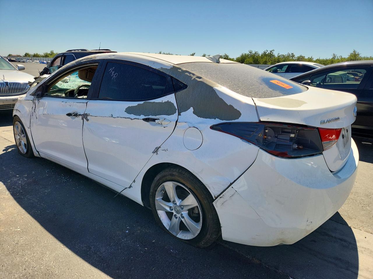 2013 Hyundai Elantra Gls White vin: 5NPDH4AE1DH378610