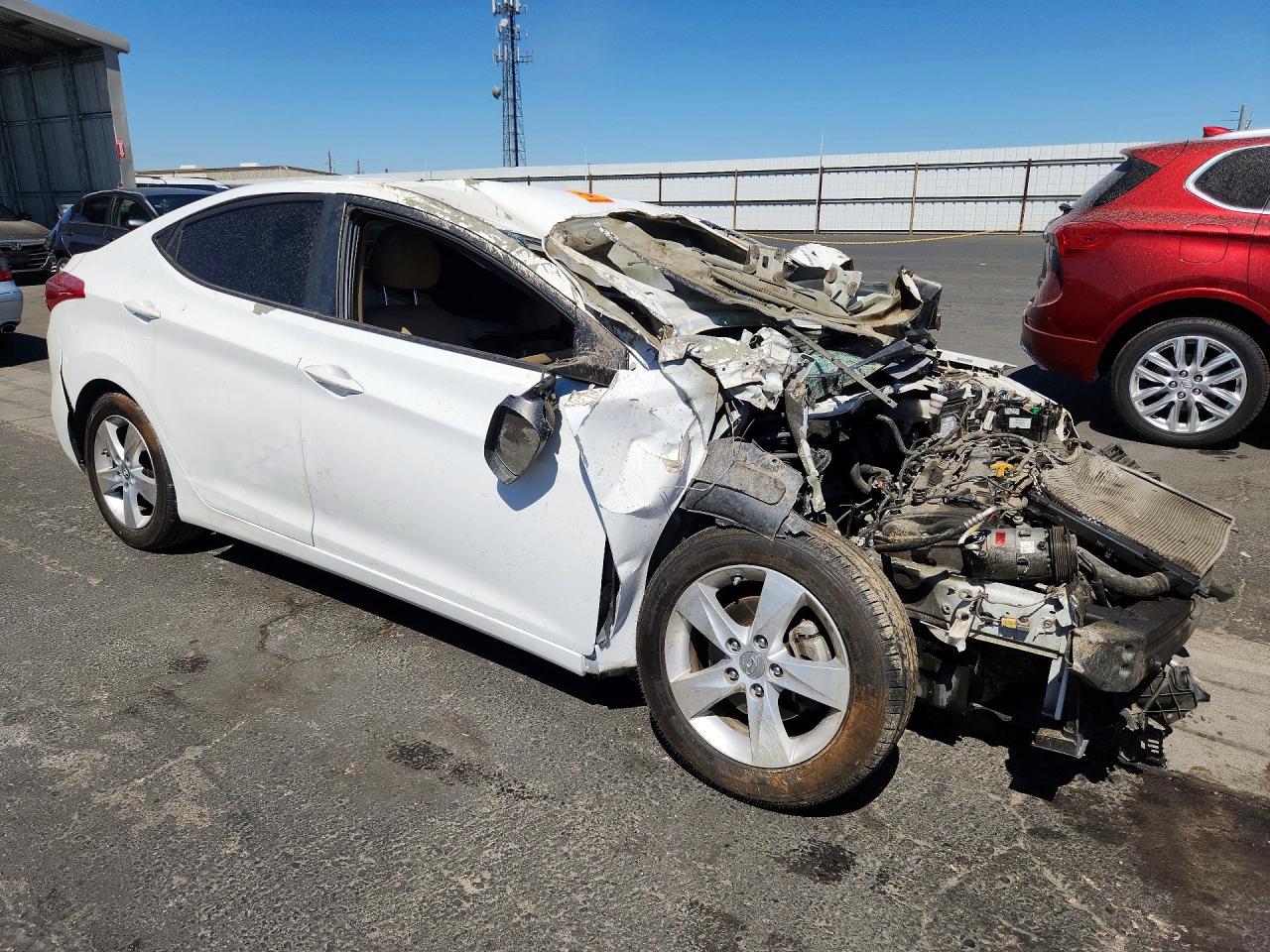 2013 Hyundai Elantra Gls White vin: 5NPDH4AE1DH378610