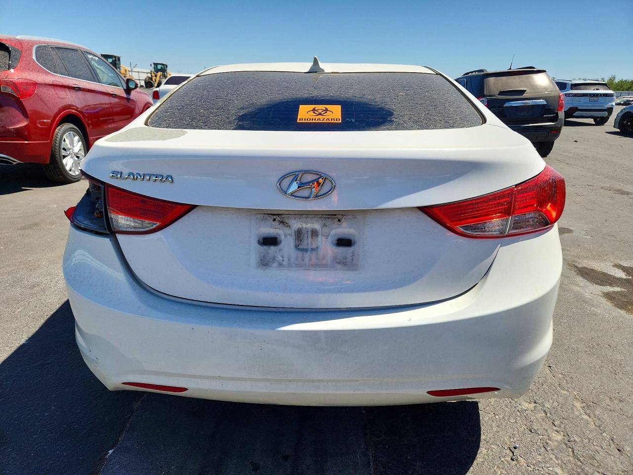 2013 Hyundai Elantra Gls White vin: 5NPDH4AE1DH378610
