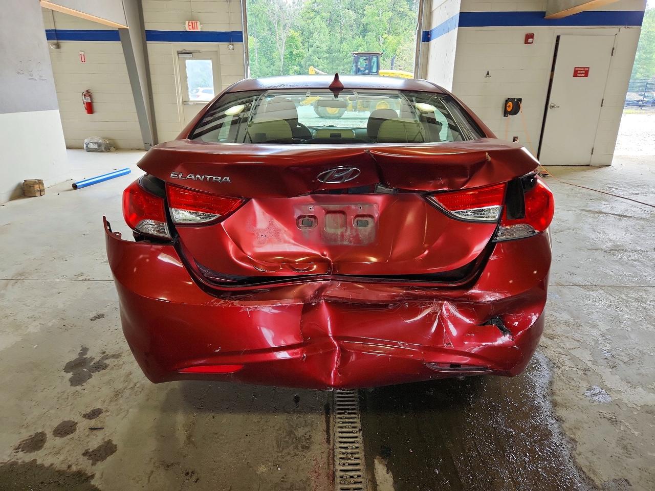 2013 Hyundai Elantra Gls Red vin: 5NPDH4AE1DH379398