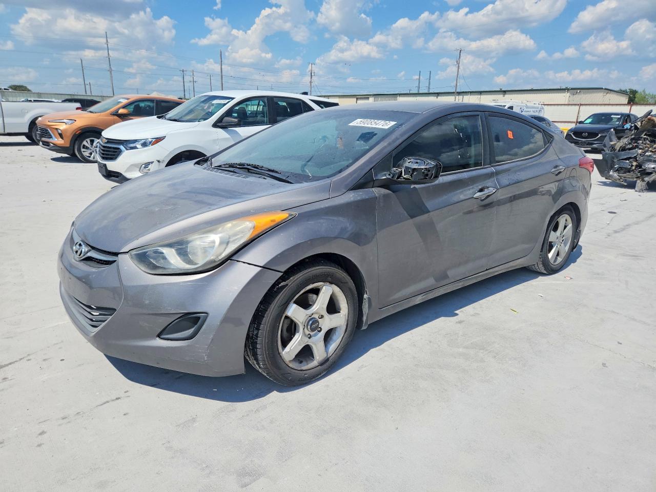 2013 Hyundai Elantra Gls Gray vin: 5NPDH4AE1DH398081