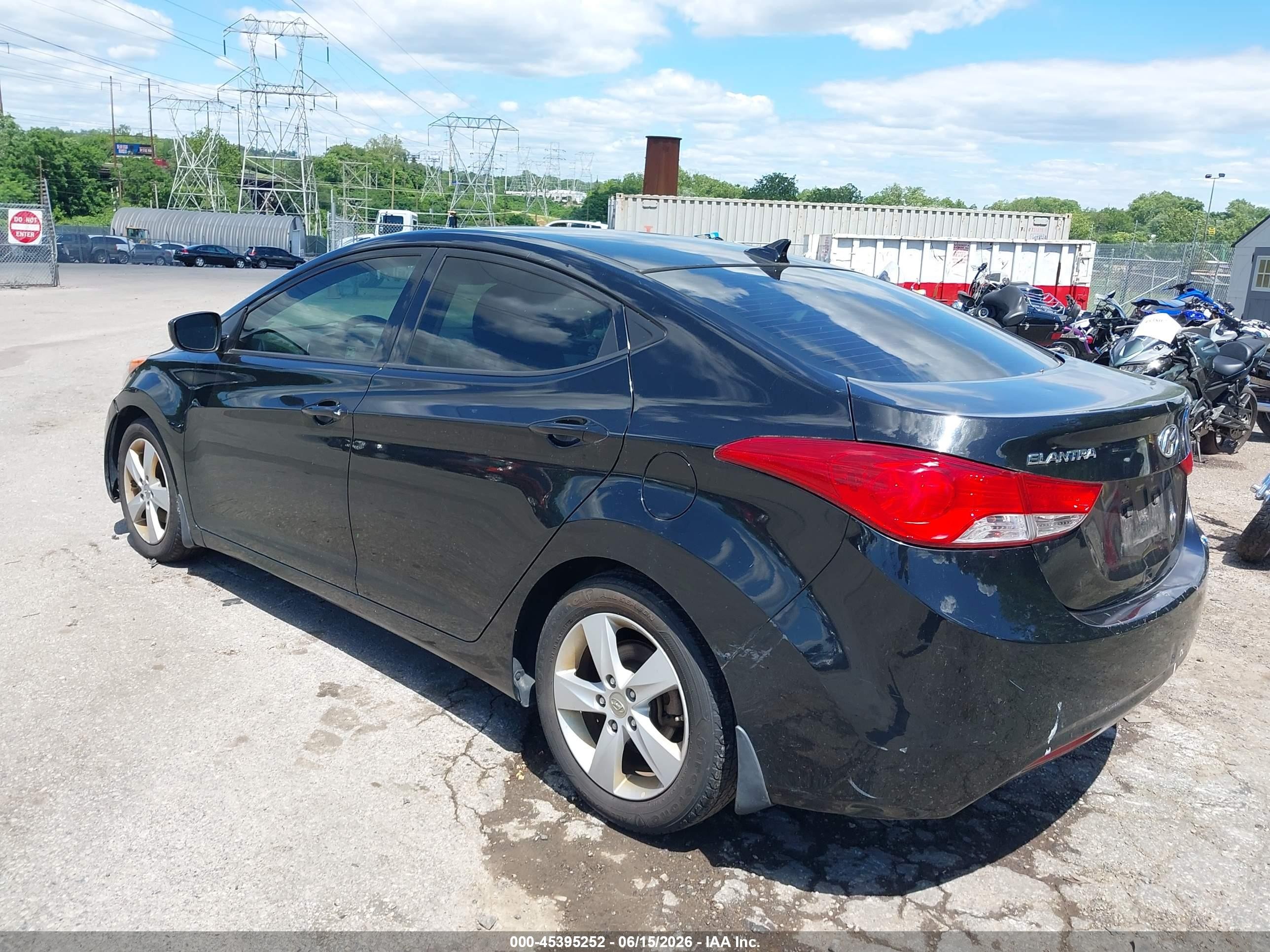 2013 Hyundai Elantra Gls Black vin: 5NPDH4AE1DH406549