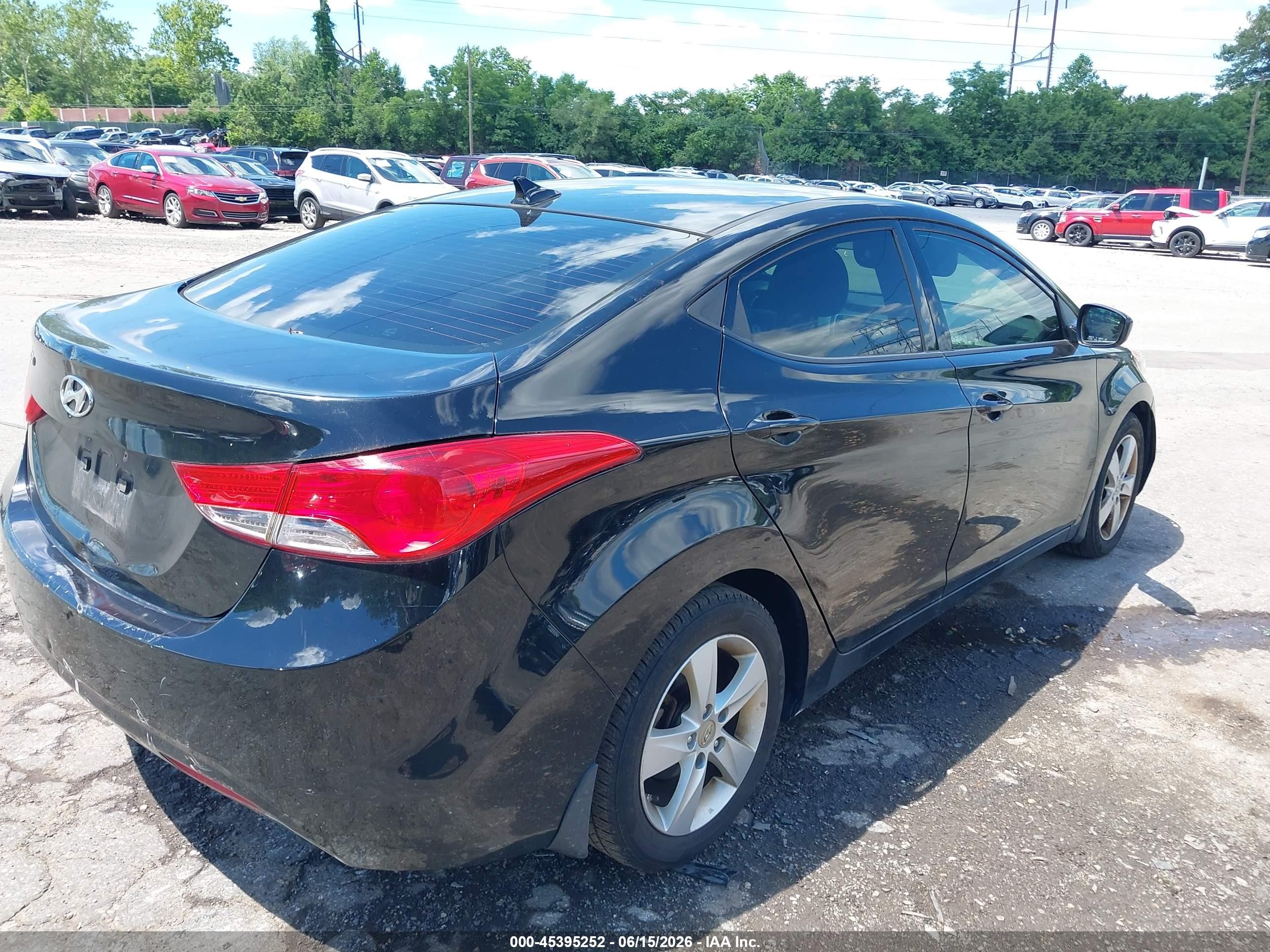 2013 Hyundai Elantra Gls Black vin: 5NPDH4AE1DH406549