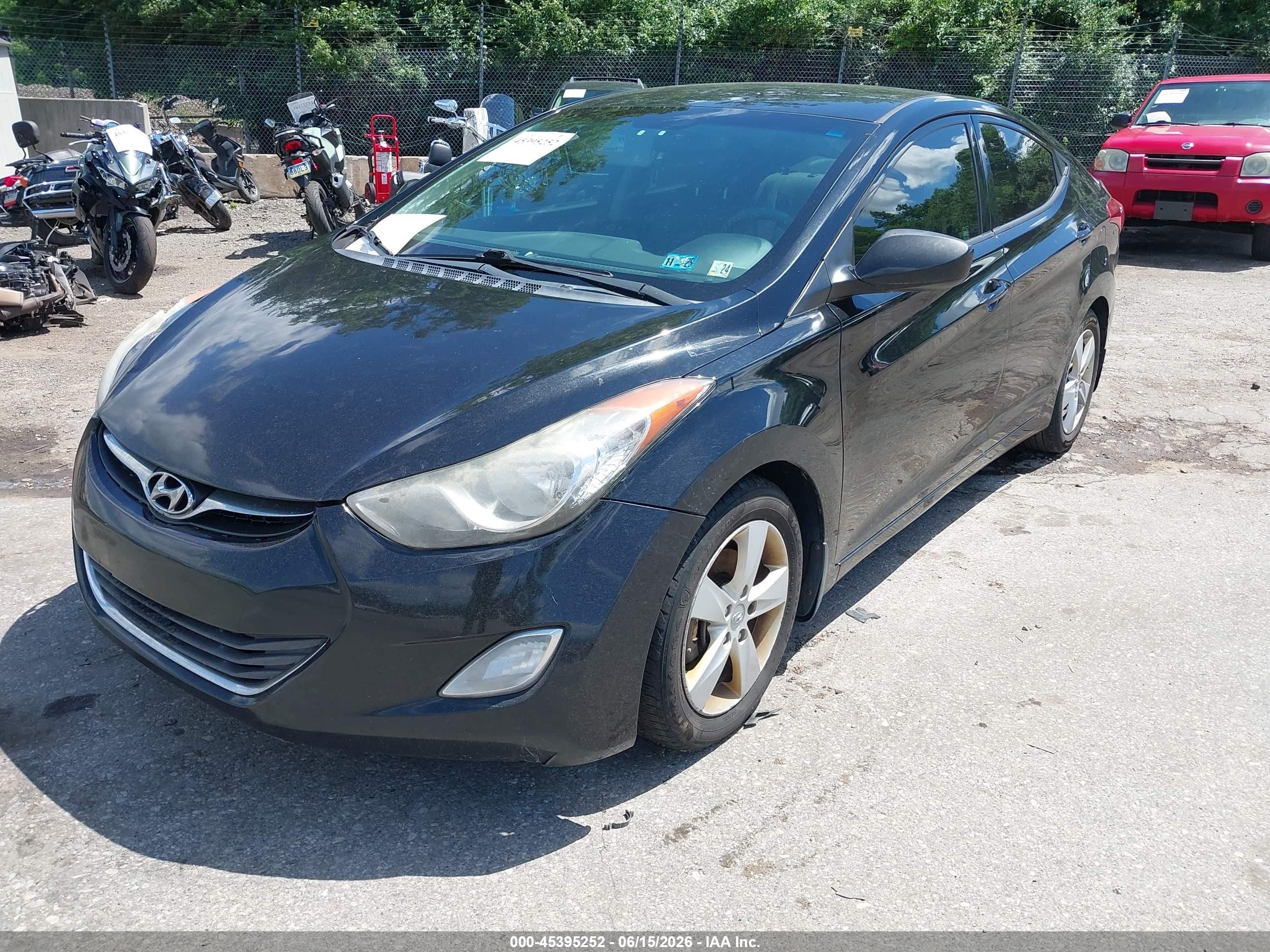2013 Hyundai Elantra Gls Black vin: 5NPDH4AE1DH406549