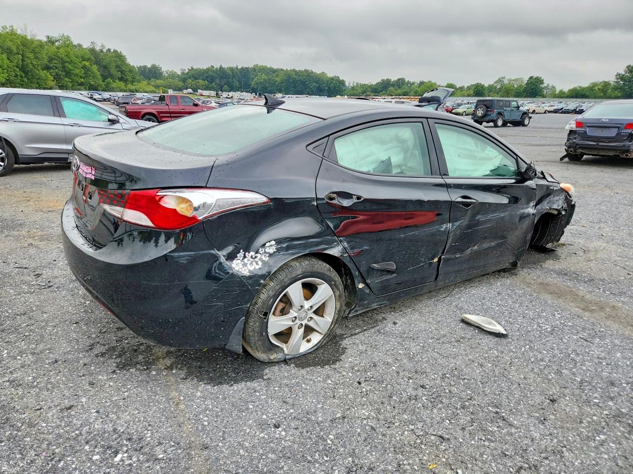 2013 Hyundai Elantra Gls Black vin: 5NPDH4AE1DH407328