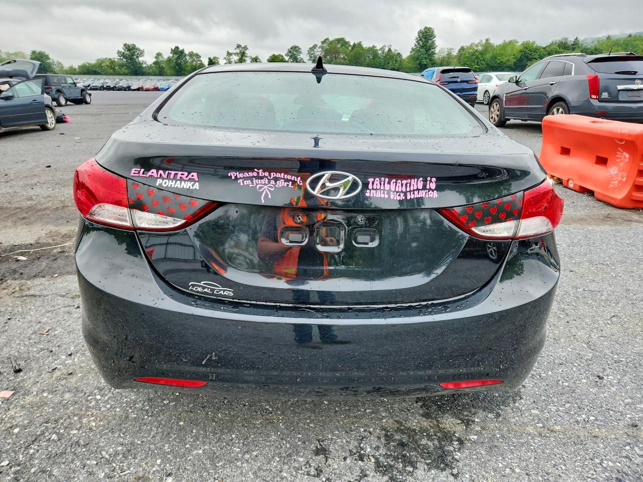 2013 Hyundai Elantra Gls Black vin: 5NPDH4AE1DH407328