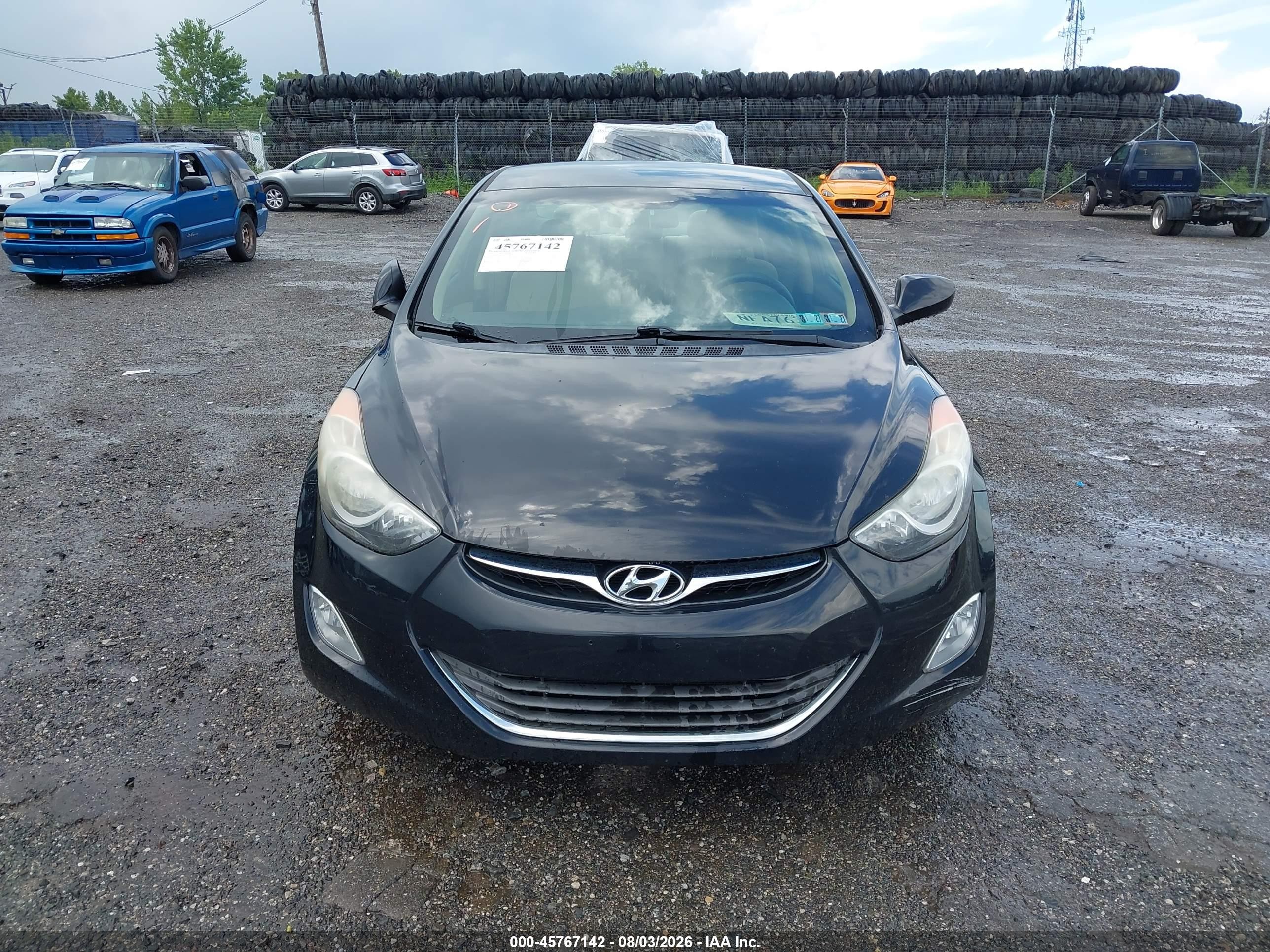 2013 Hyundai Elantra Gls Черный vin: 5NPDH4AE1DH411203