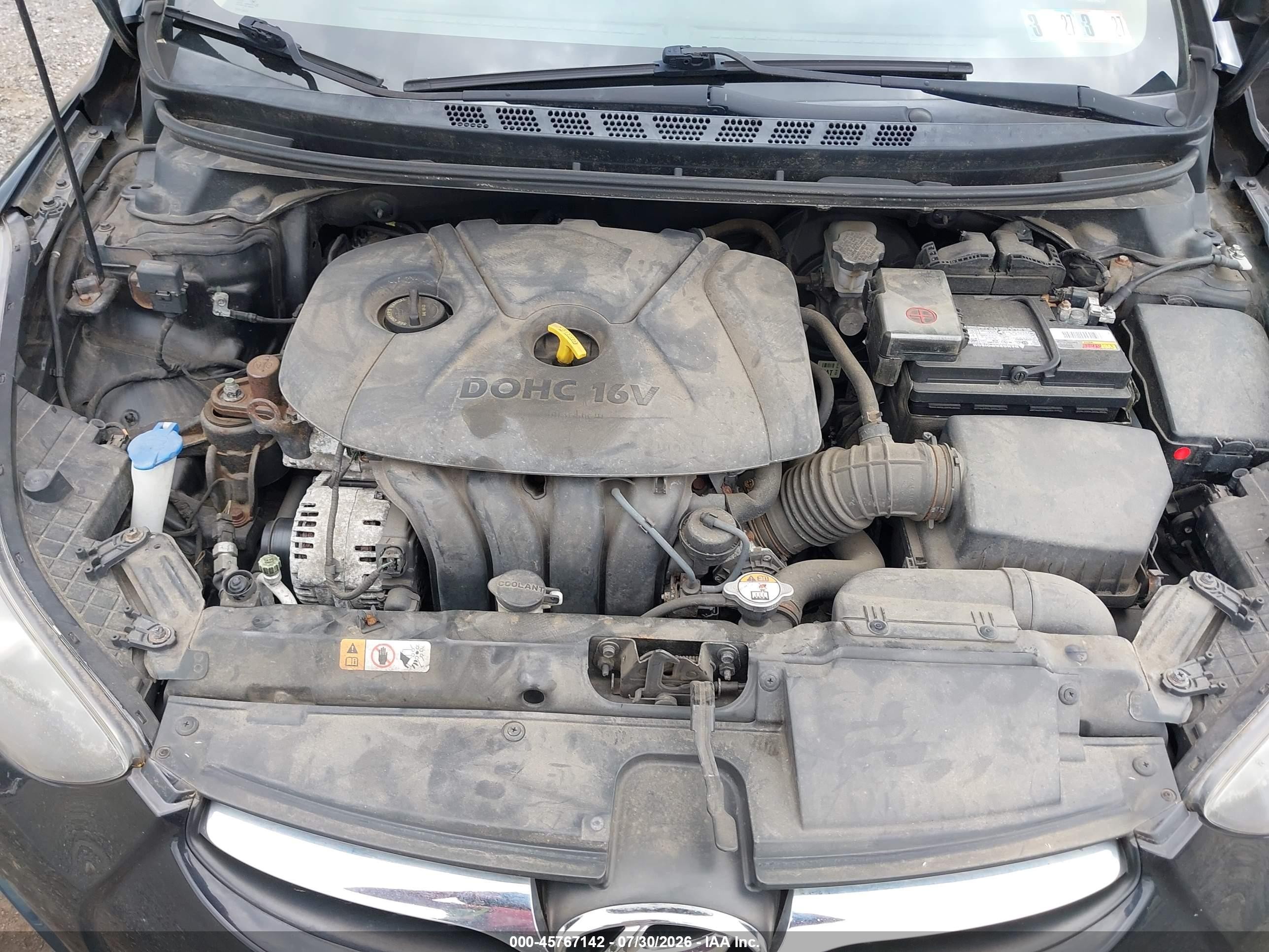 2013 Hyundai Elantra Gls Черный vin: 5NPDH4AE1DH411203