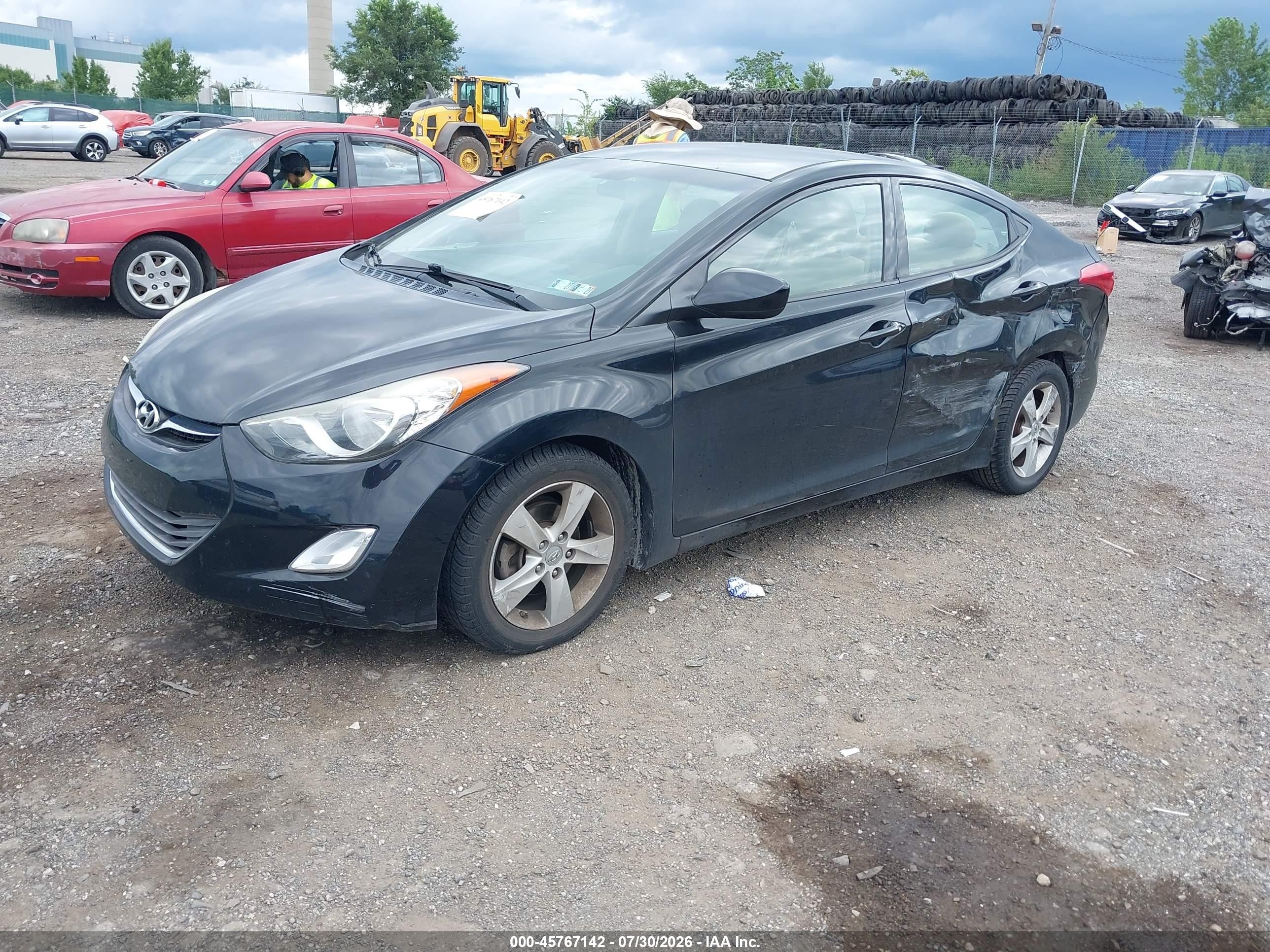 2013 Hyundai Elantra Gls Черный vin: 5NPDH4AE1DH411203