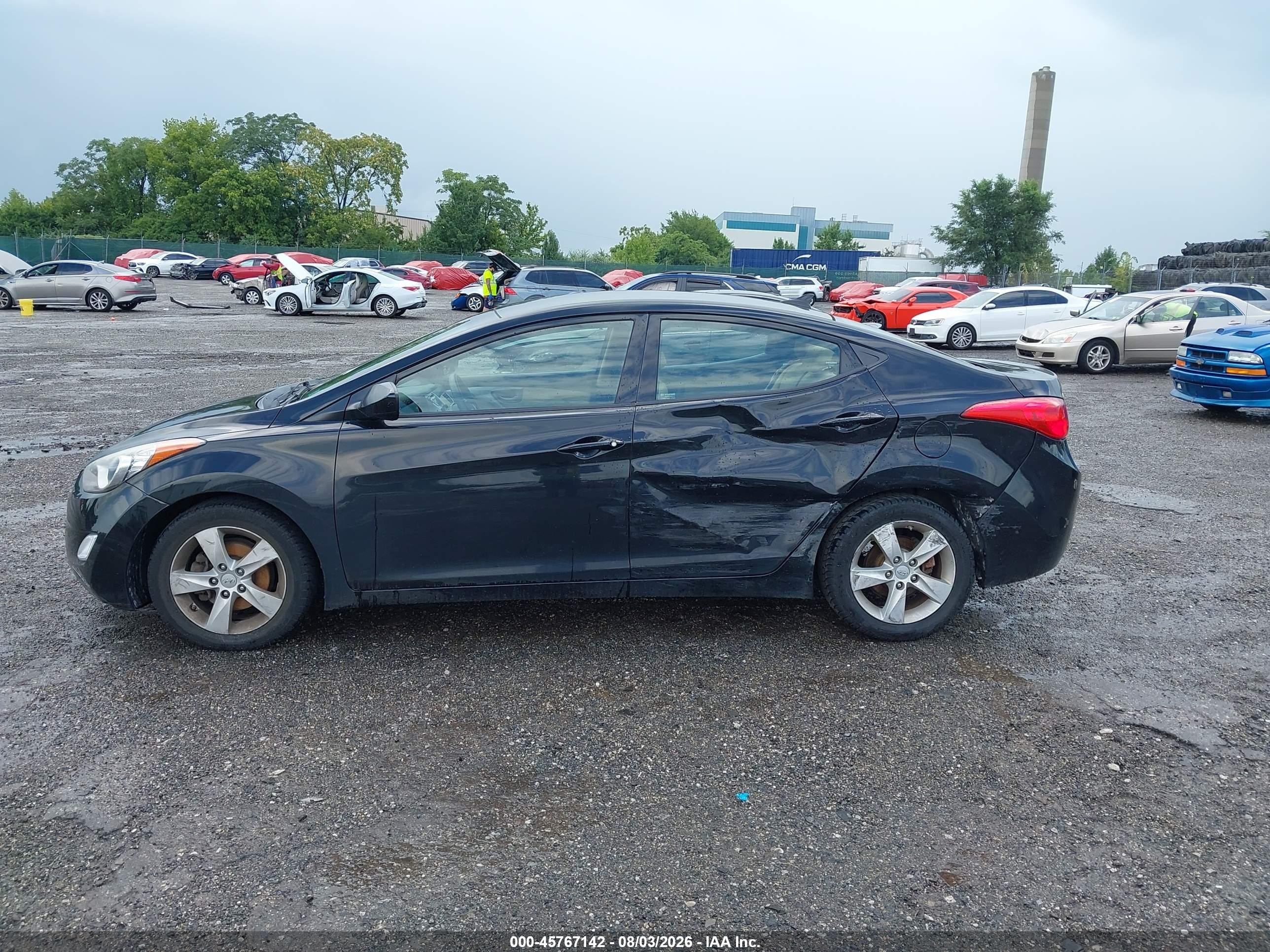 2013 Hyundai Elantra Gls Черный vin: 5NPDH4AE1DH411203