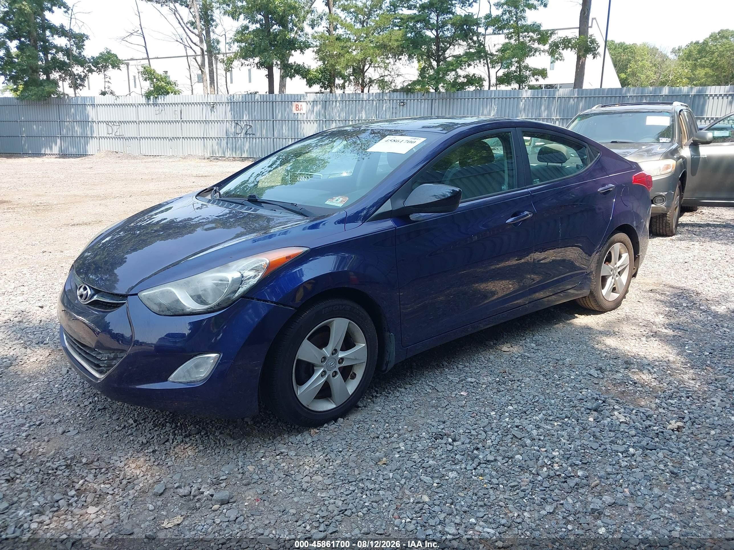 2013 Hyundai Elantra Gls Dark Blue vin: 5NPDH4AE1DH413985