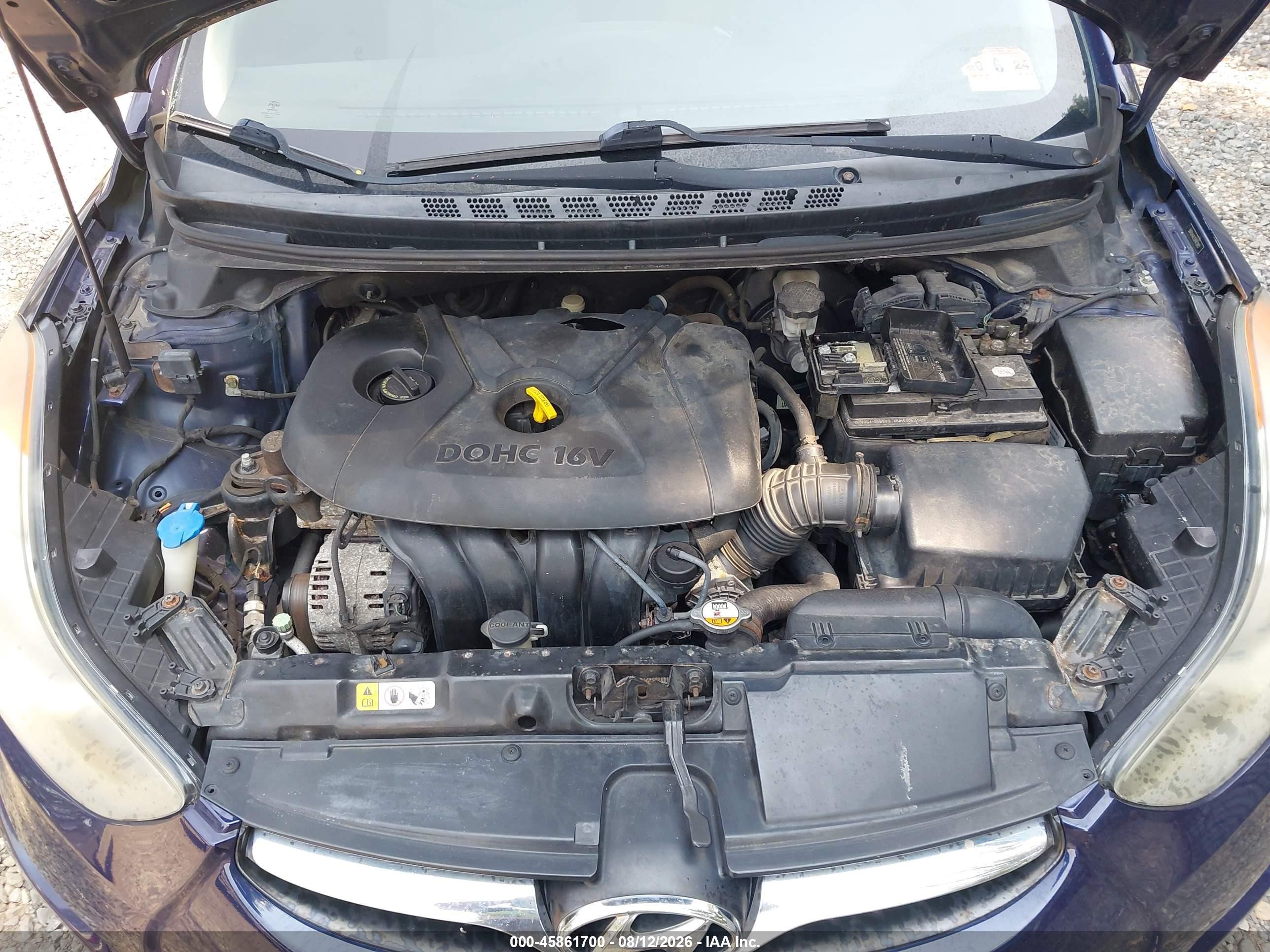 2013 Hyundai Elantra Gls Dark Blue vin: 5NPDH4AE1DH413985