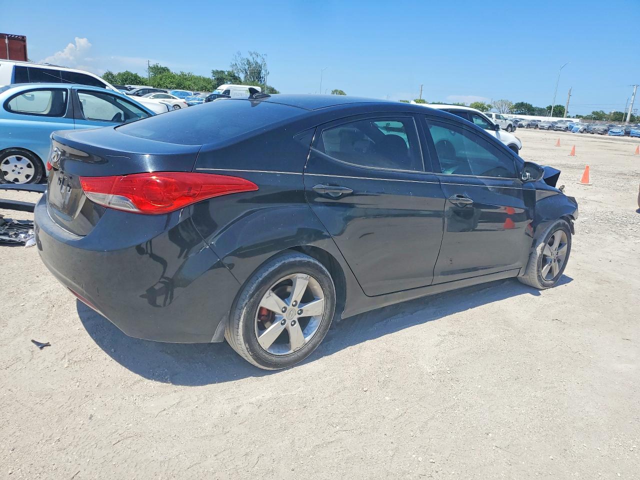 2013 Hyundai Elantra Gls Black vin: 5NPDH4AE1DH414599