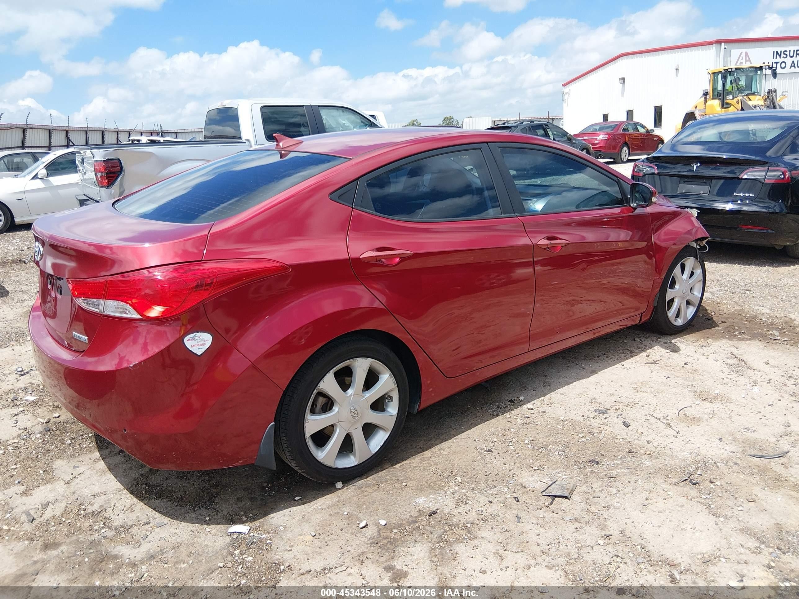 2013 Hyundai Elantra Limited Red vin: 5NPDH4AE1DH419172