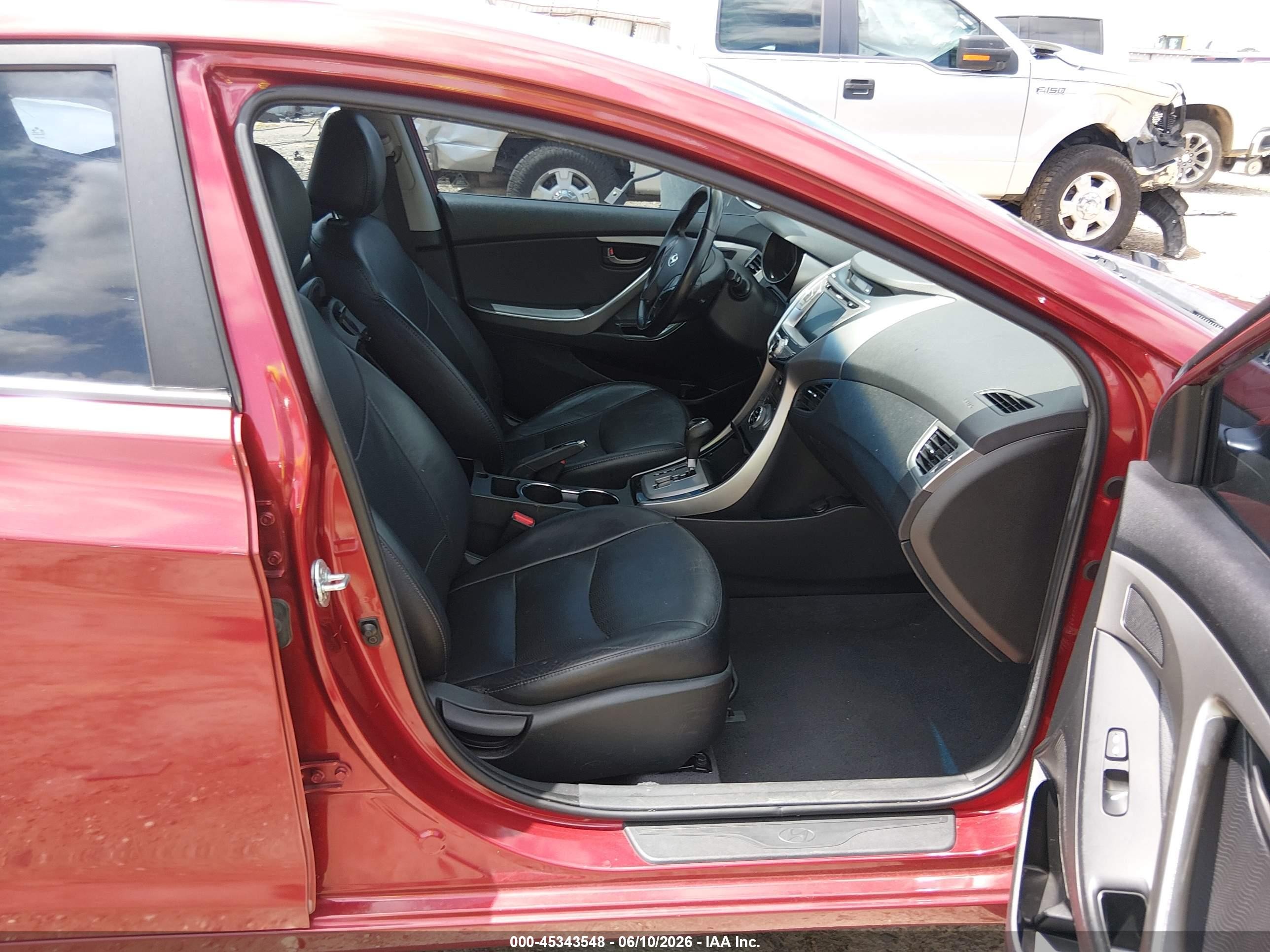 2013 Hyundai Elantra Limited Red vin: 5NPDH4AE1DH419172